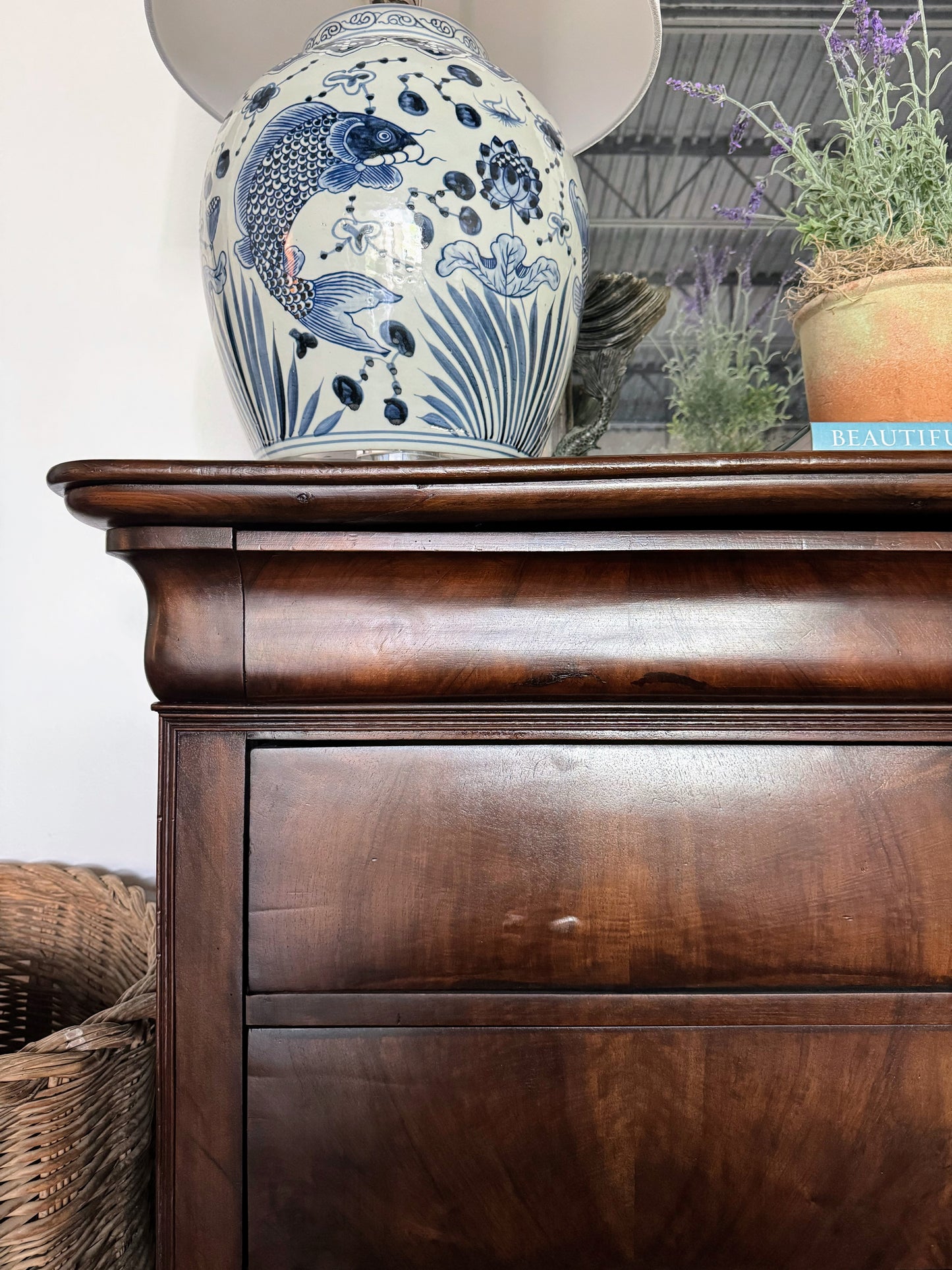 French Louis Philippe Burled Walnut Commode
