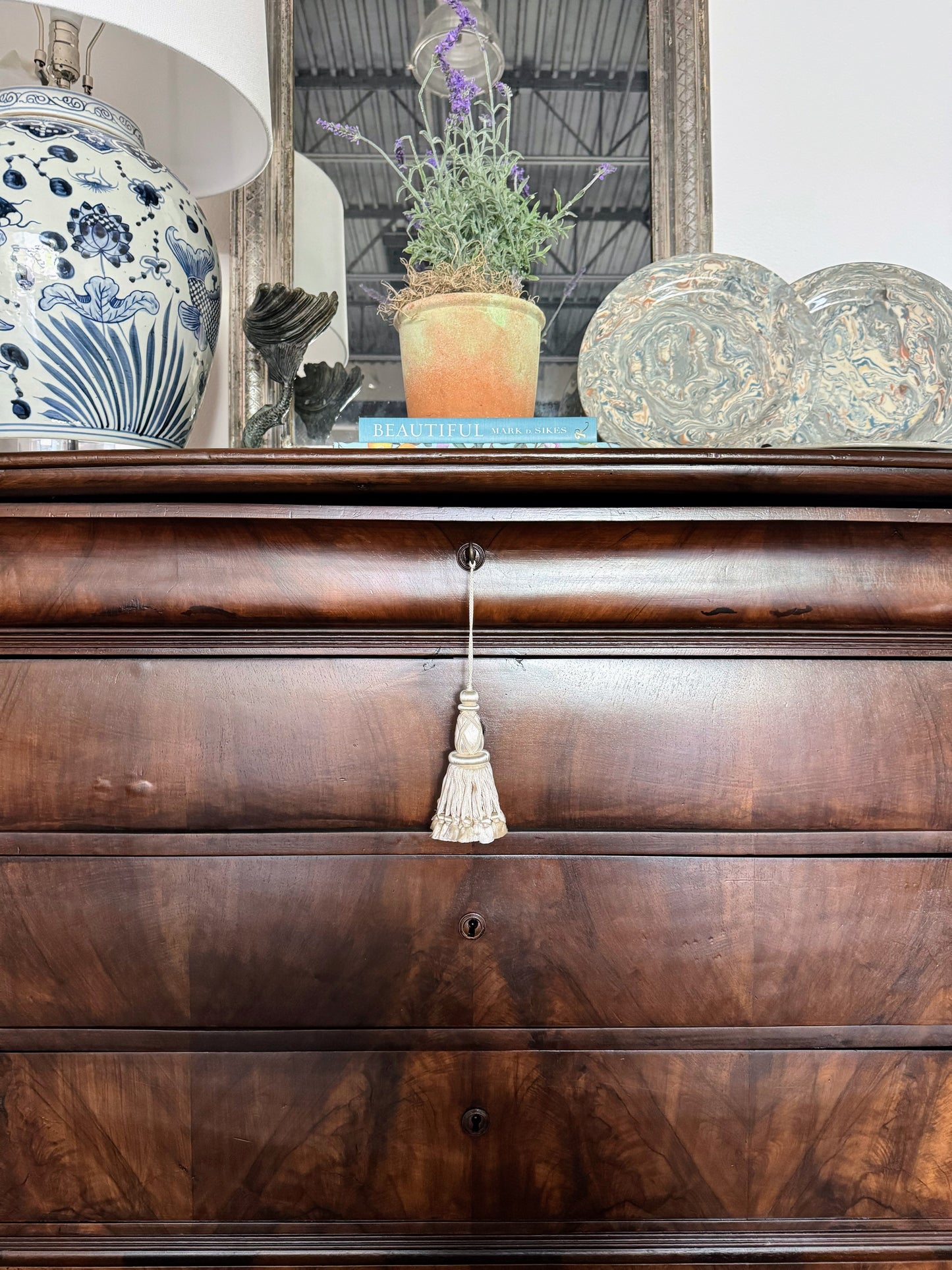 French Louis Philippe Burled Walnut Commode