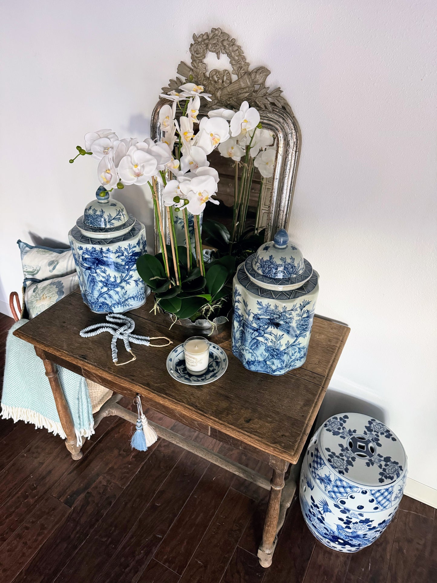 Antique Bleached French Side Table
