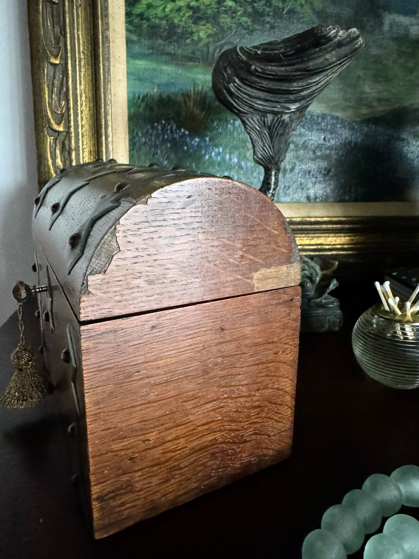 Wood Box with Brass