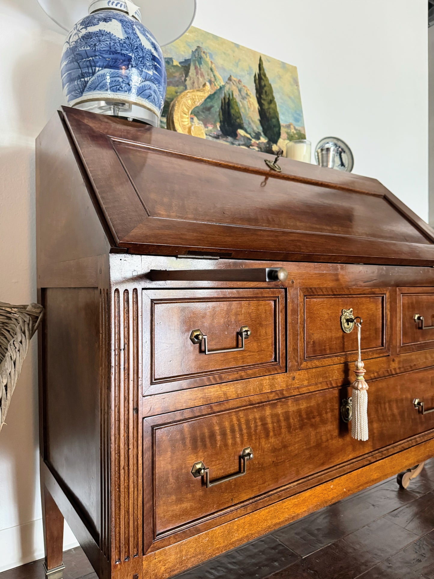 French Louis XVI Style Drop Front Secretary