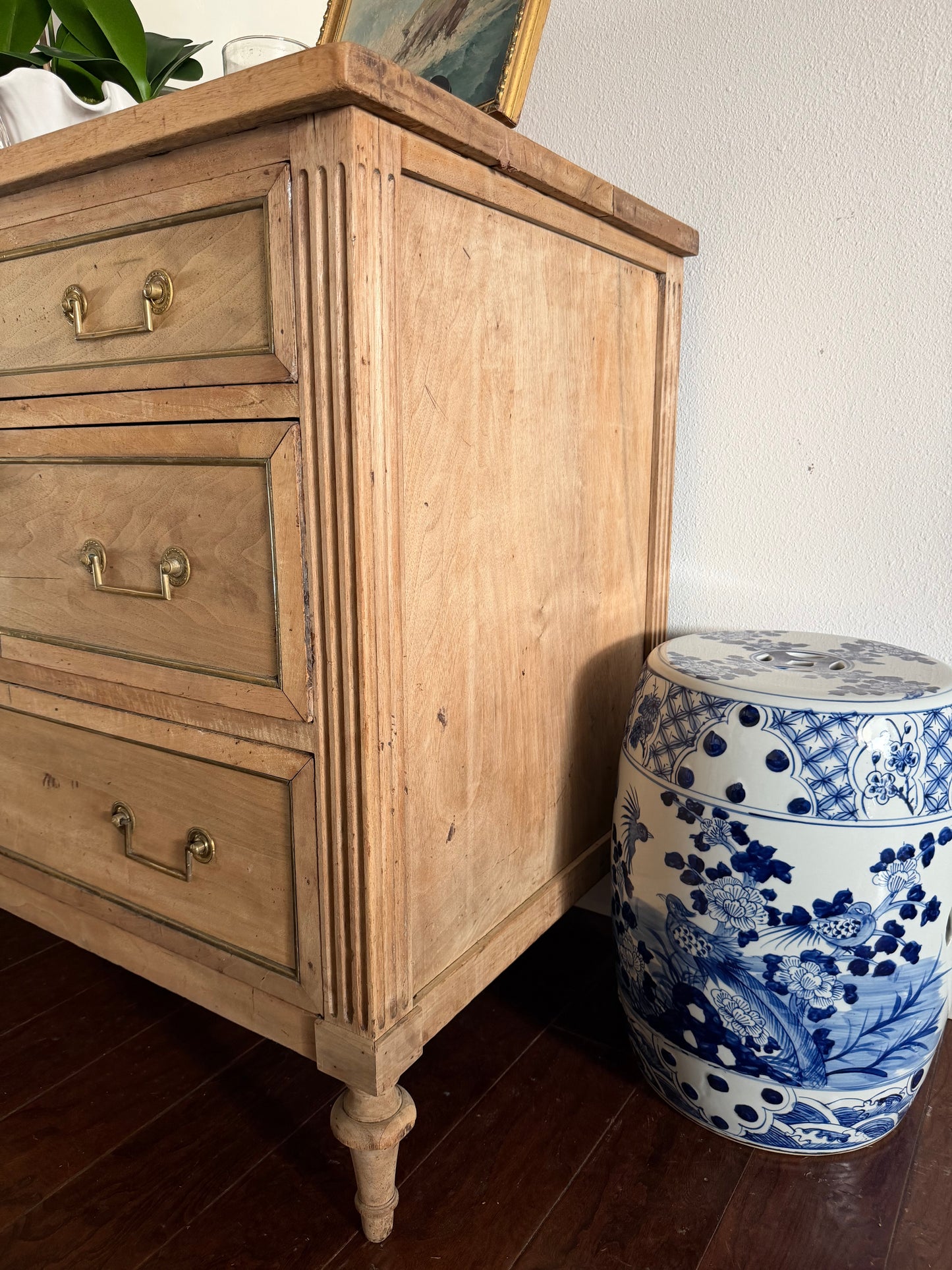 Antique Bleached French Louis XVI Commode