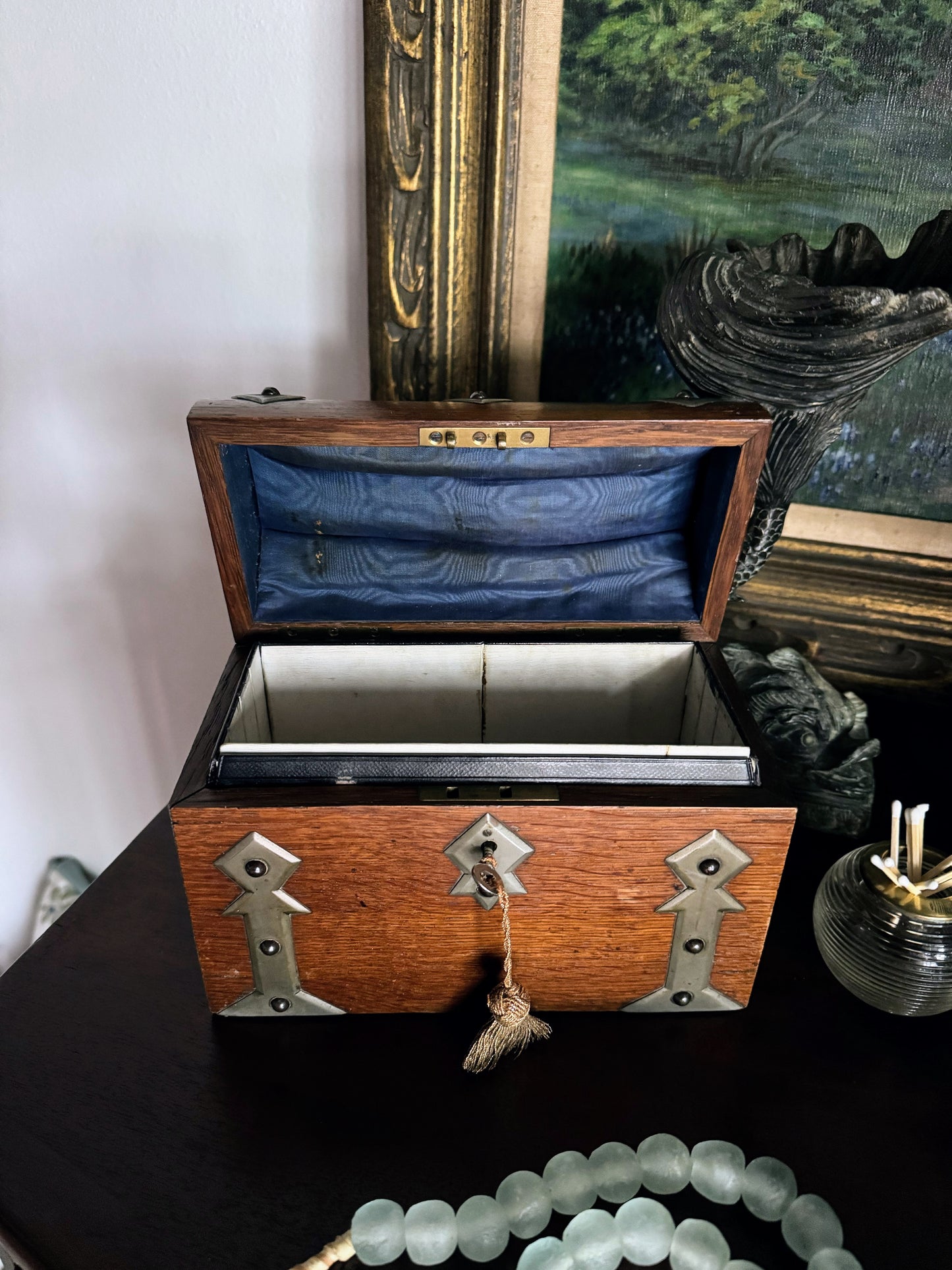 Wood Box with Brass