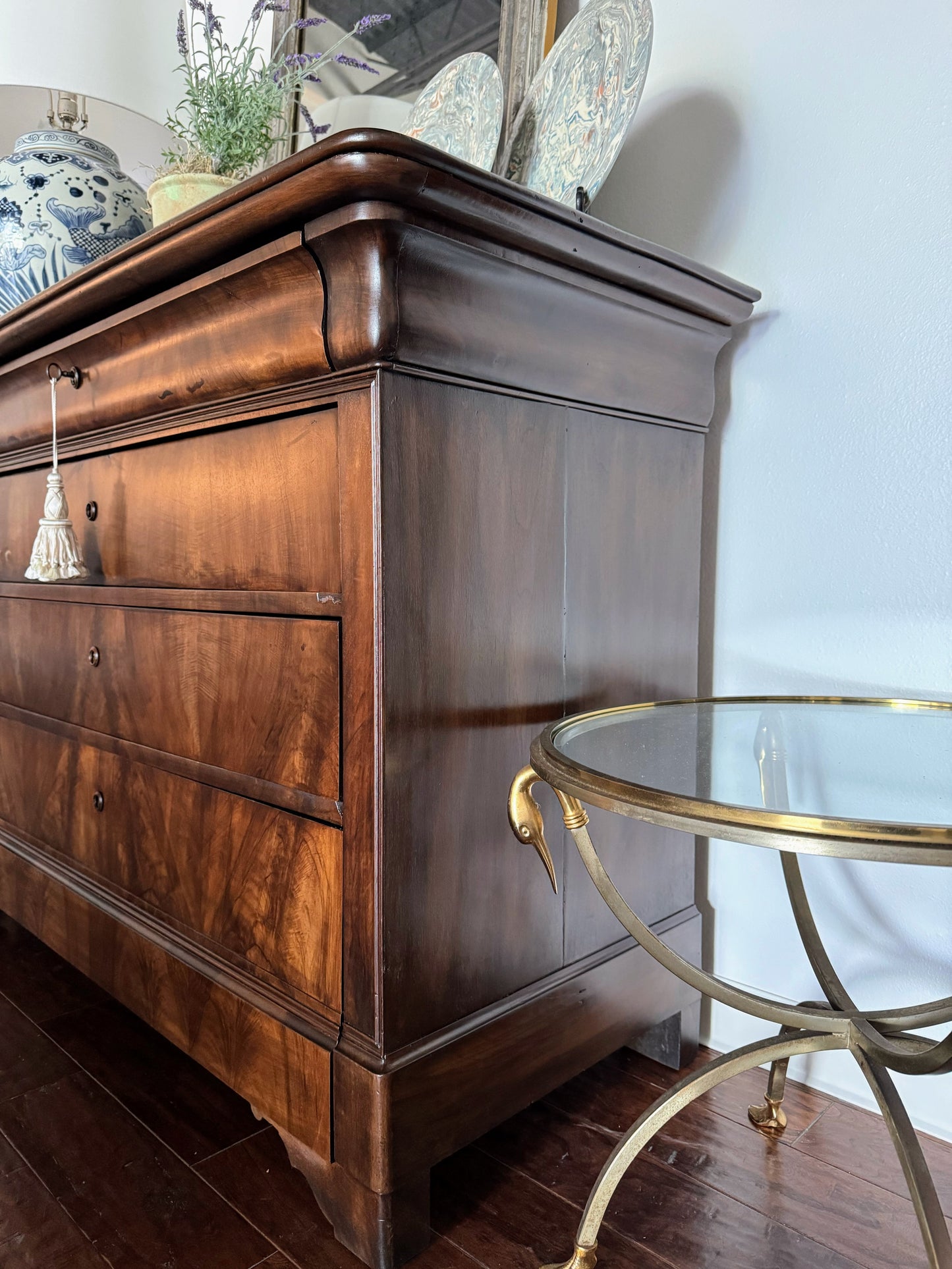 French Louis Philippe Burled Walnut Commode