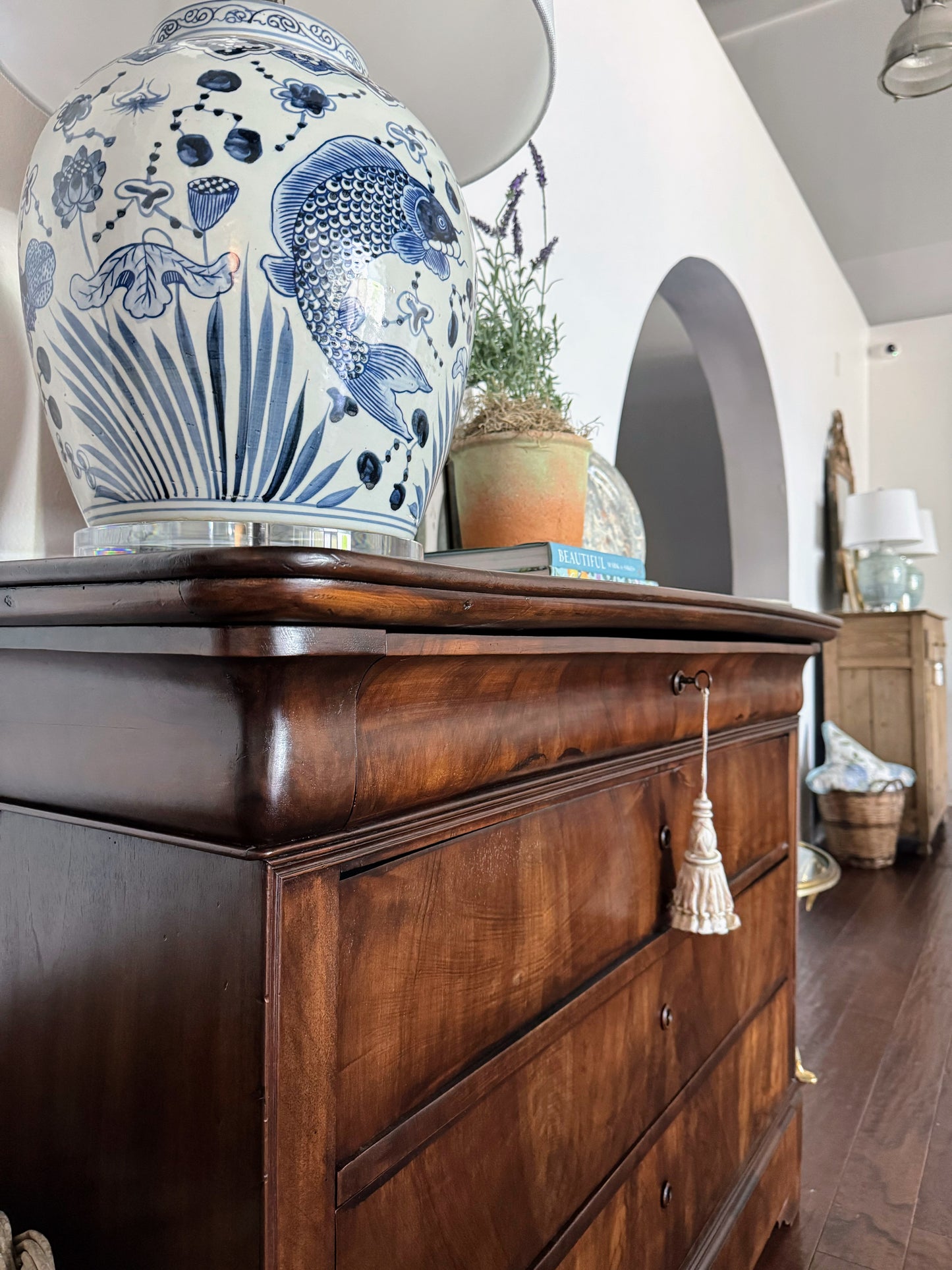 French Louis Philippe Burled Walnut Commode