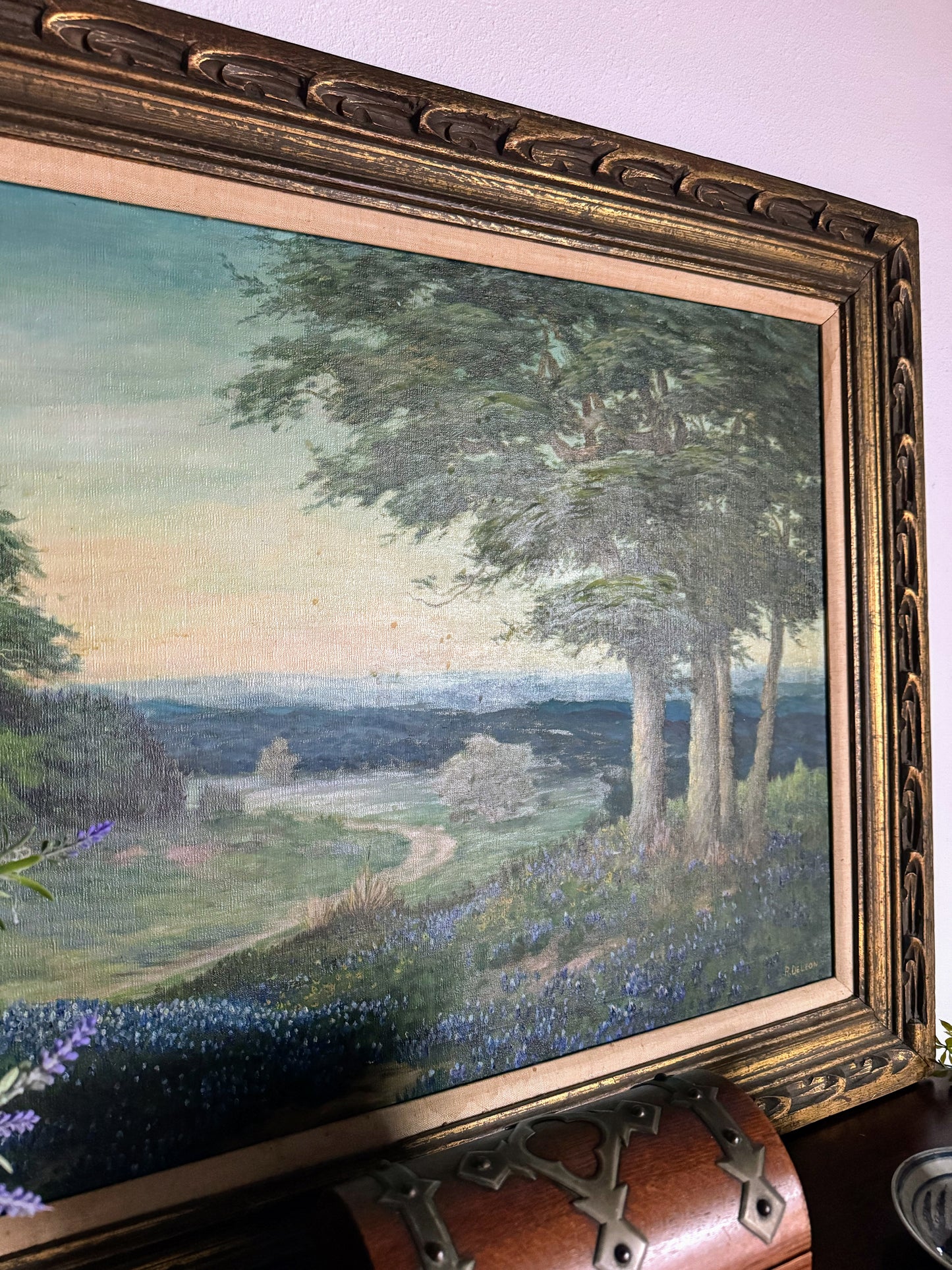 Signed Painting of Texas Bluebonnets