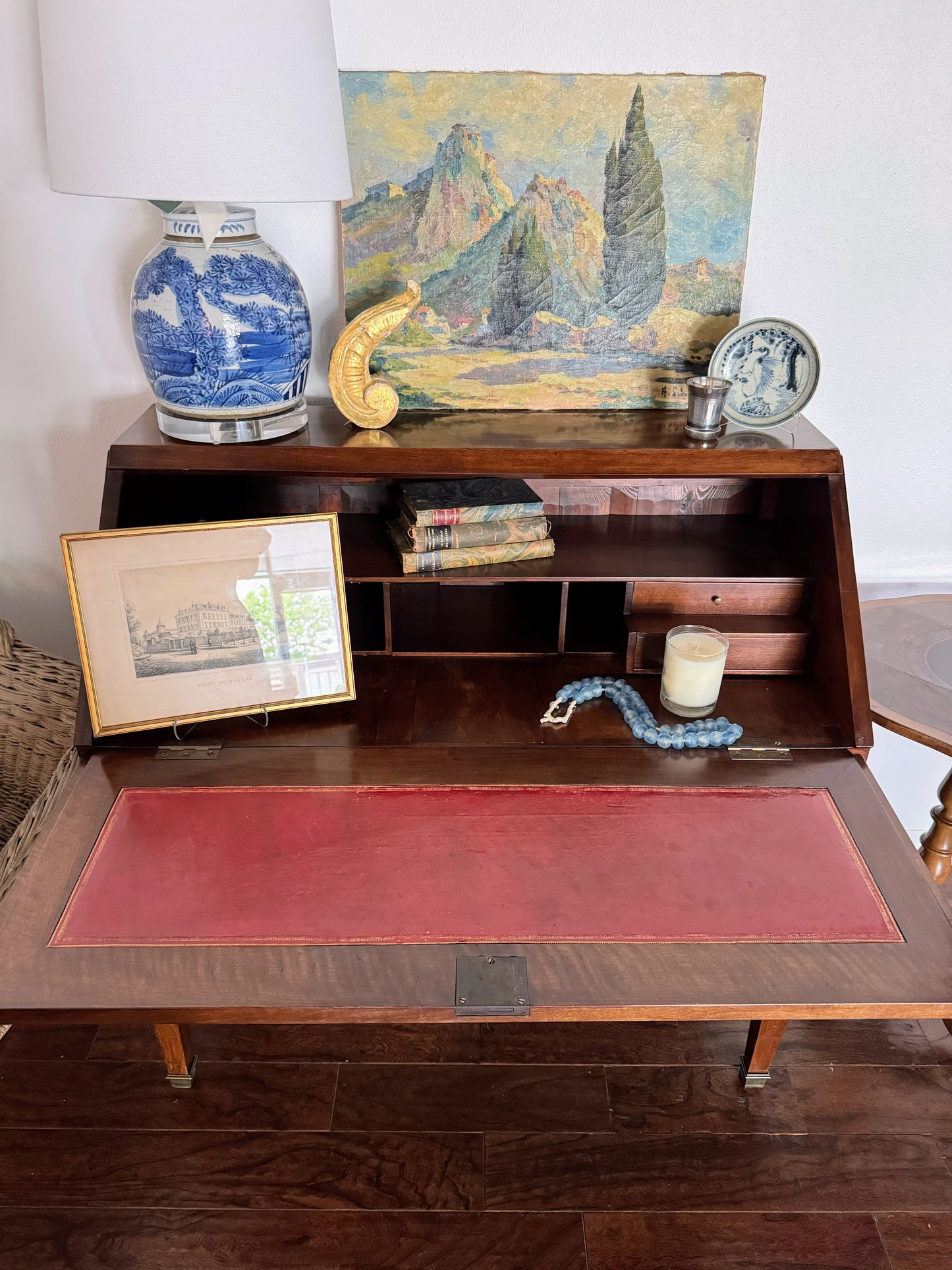 French Louis XVI Style Drop Front Secretary