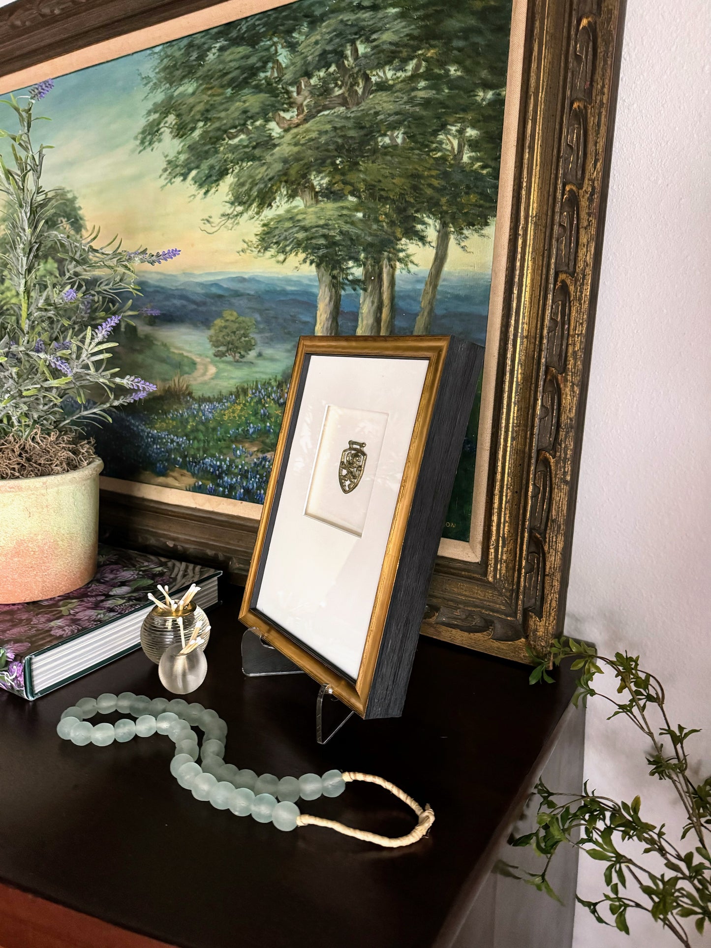 Framed English Horse Brasses