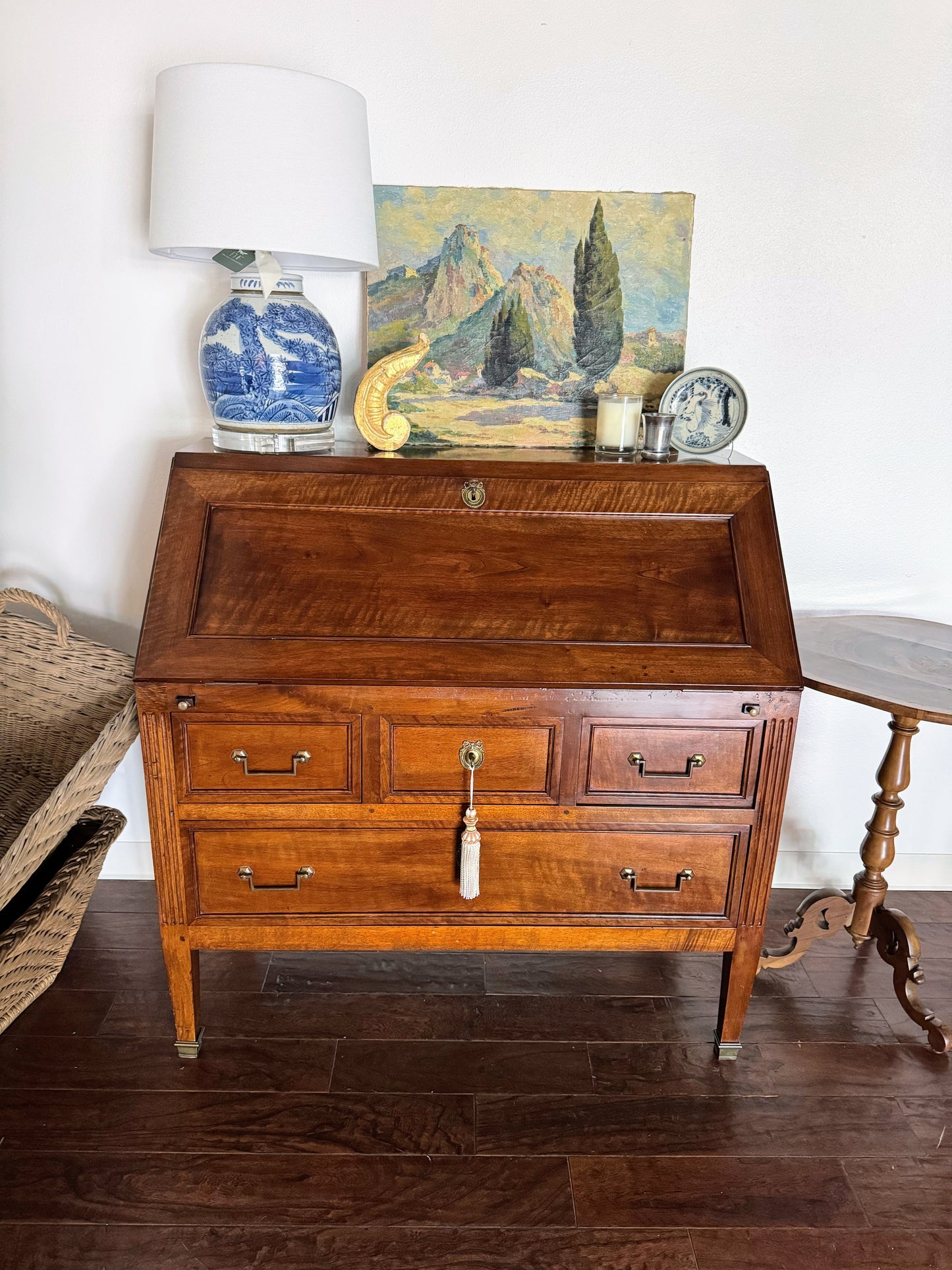 French Louis XVI Style Drop Front Secretary