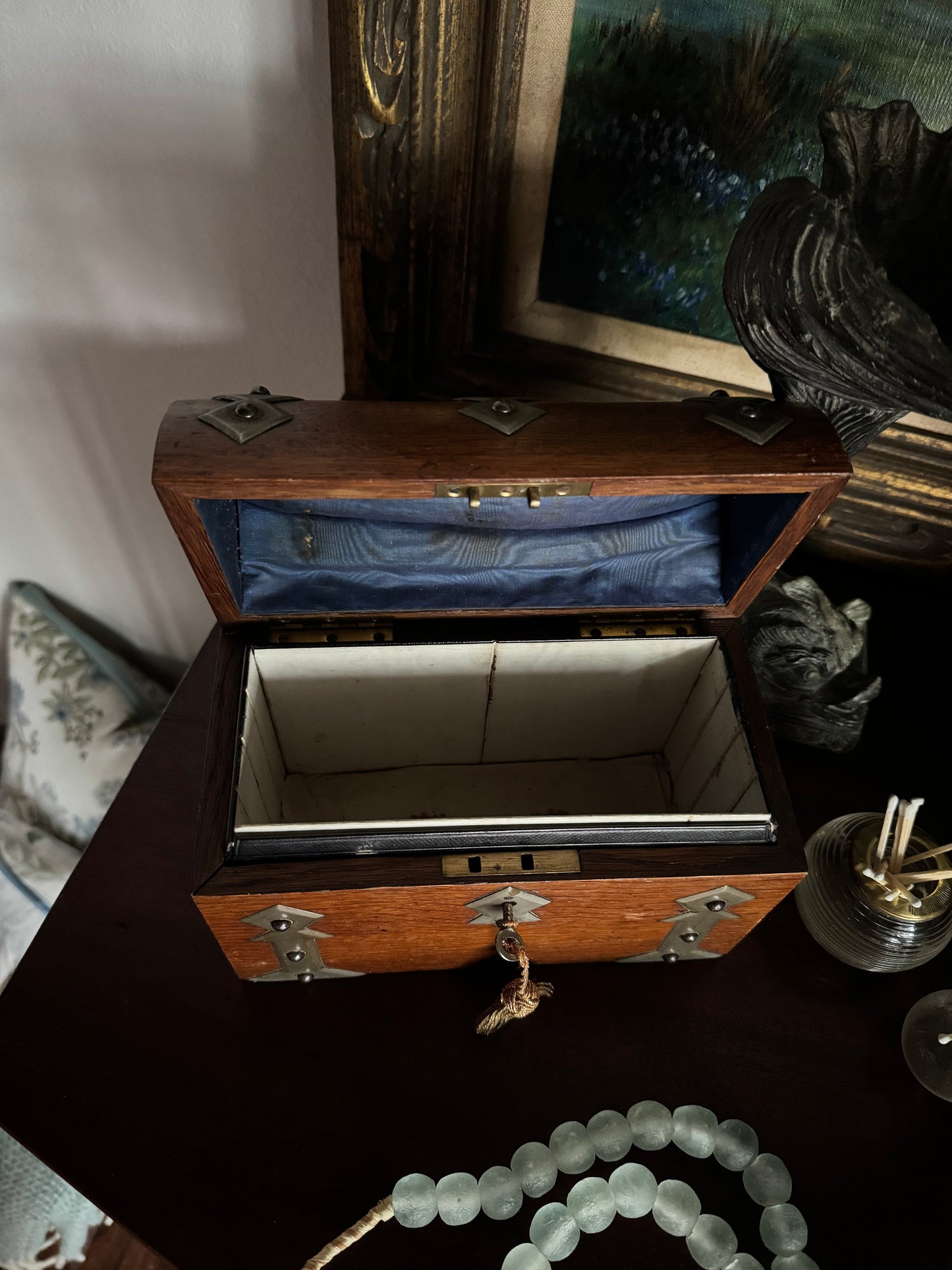 Wood Box with Brass