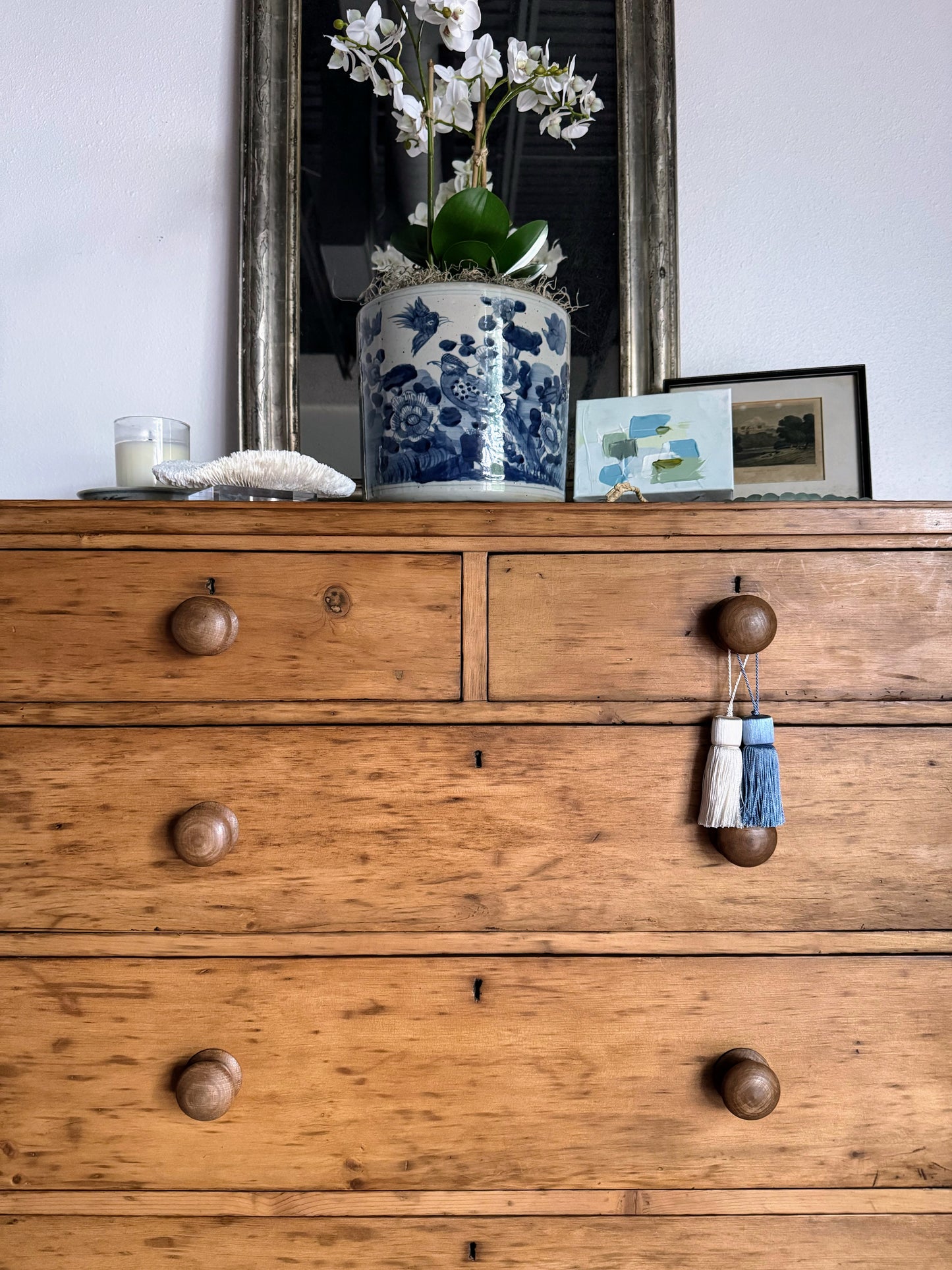 English Pine Chest with Tulip Feet