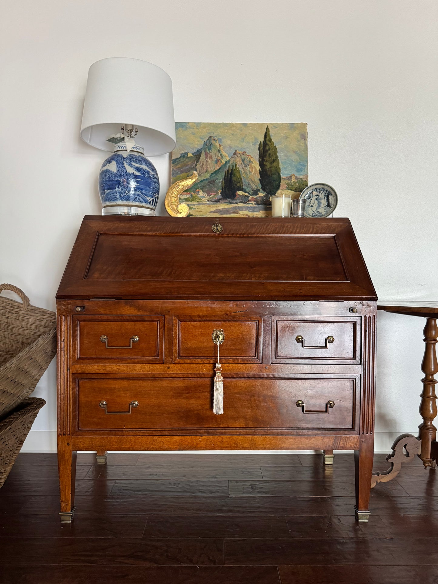 French Louis XVI Style Drop Front Secretary