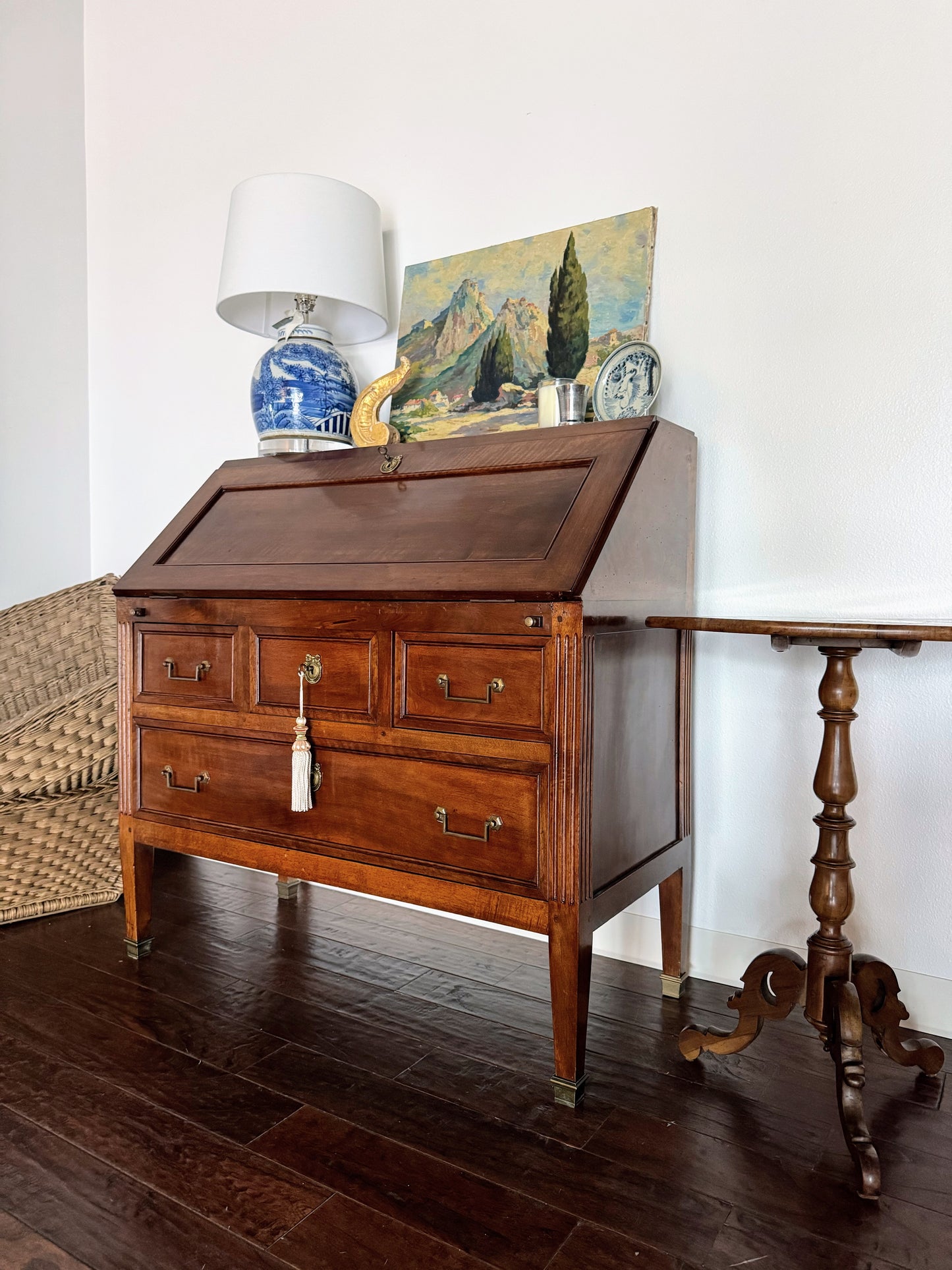 French Louis XVI Style Drop Front Secretary