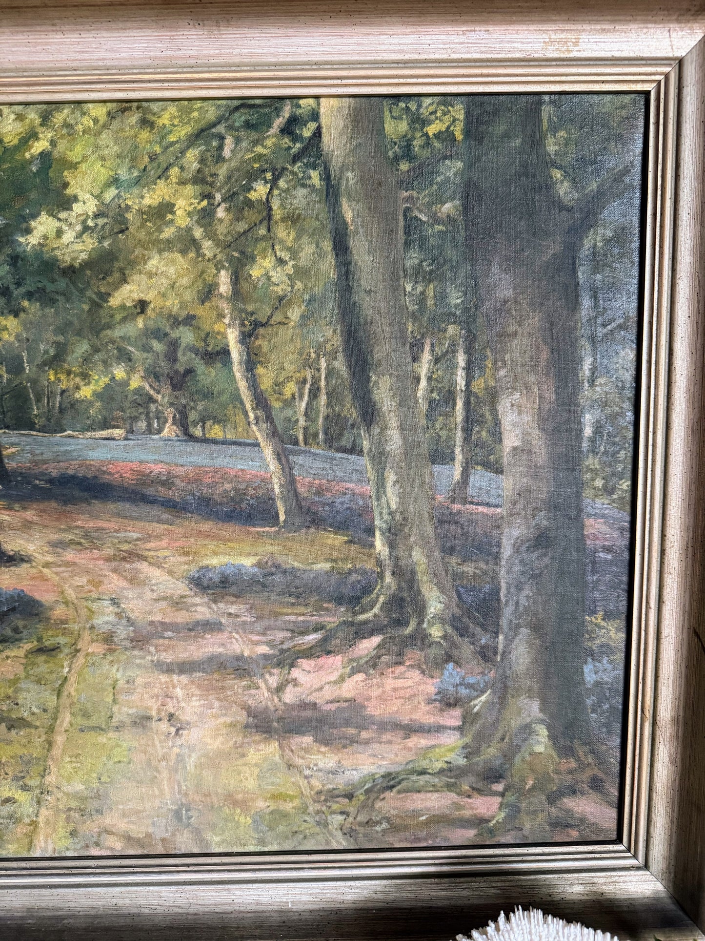 Signed English Bluebells Painting Titled “Spring”