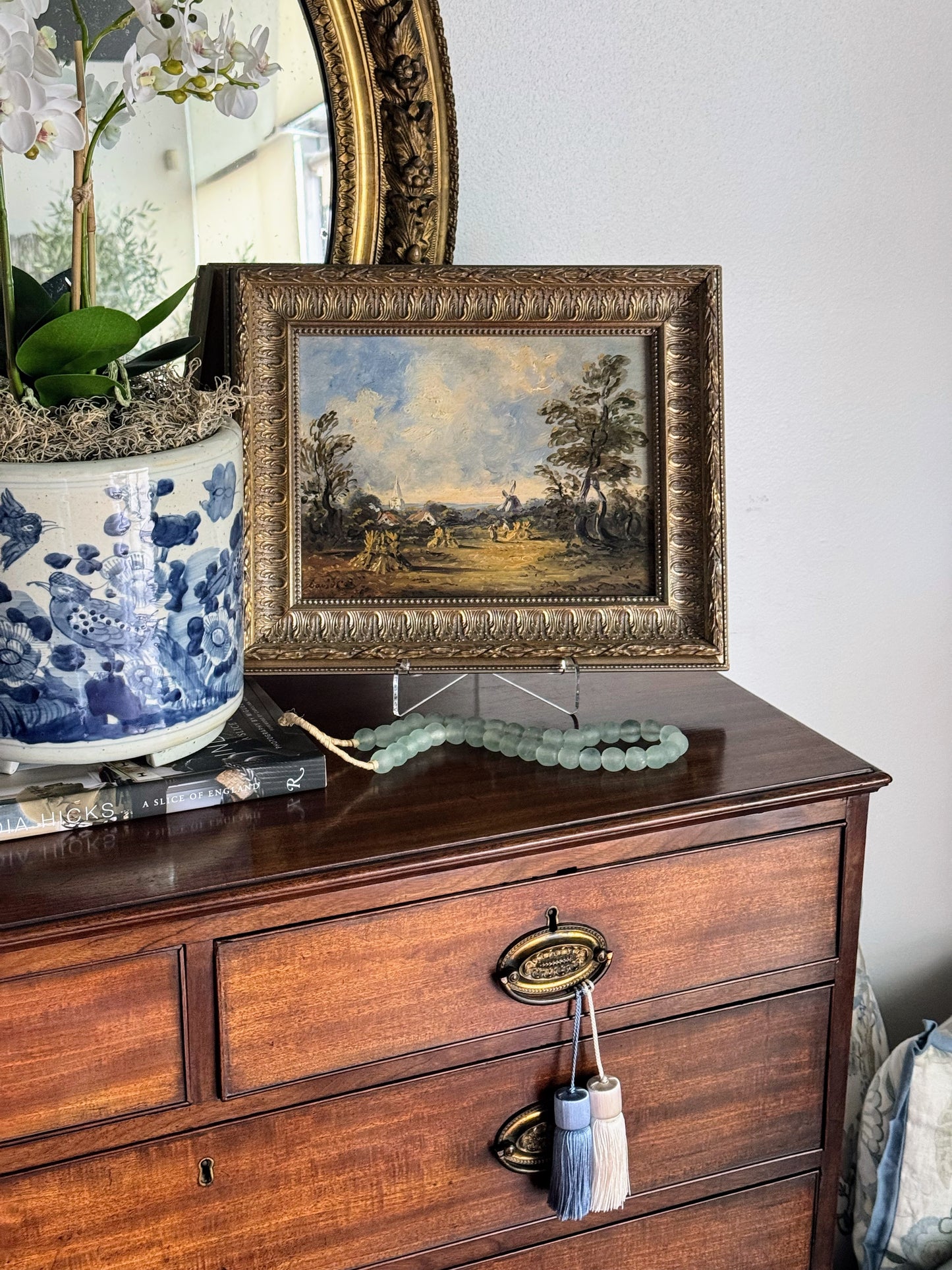 Framed English Windmill Painting