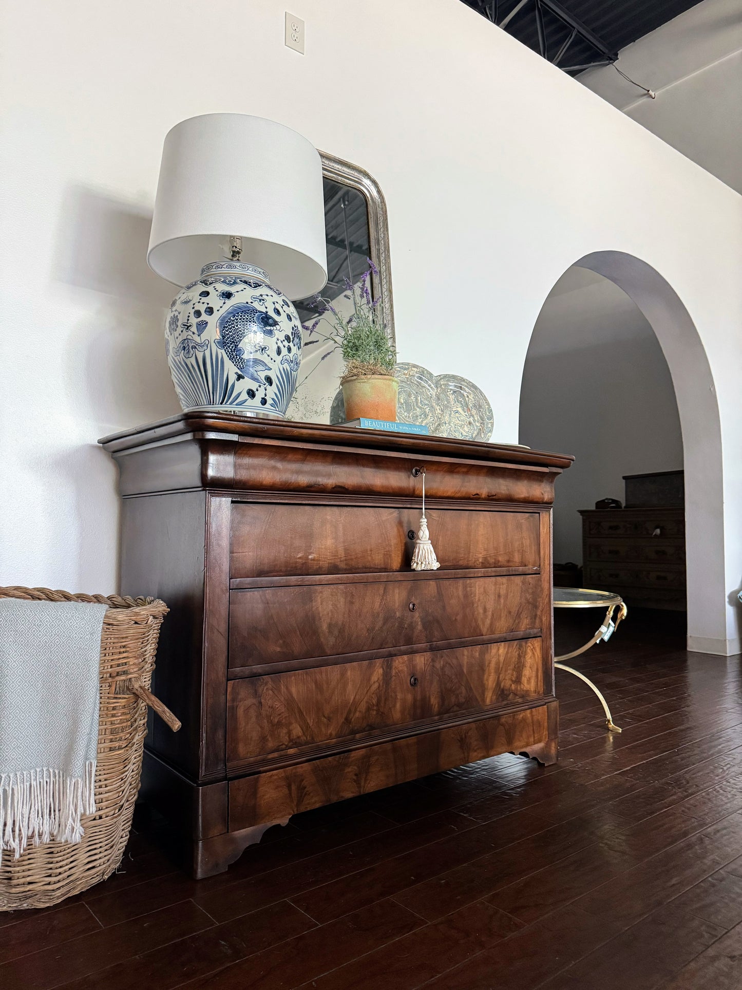 French Louis Philippe Burled Walnut Commode