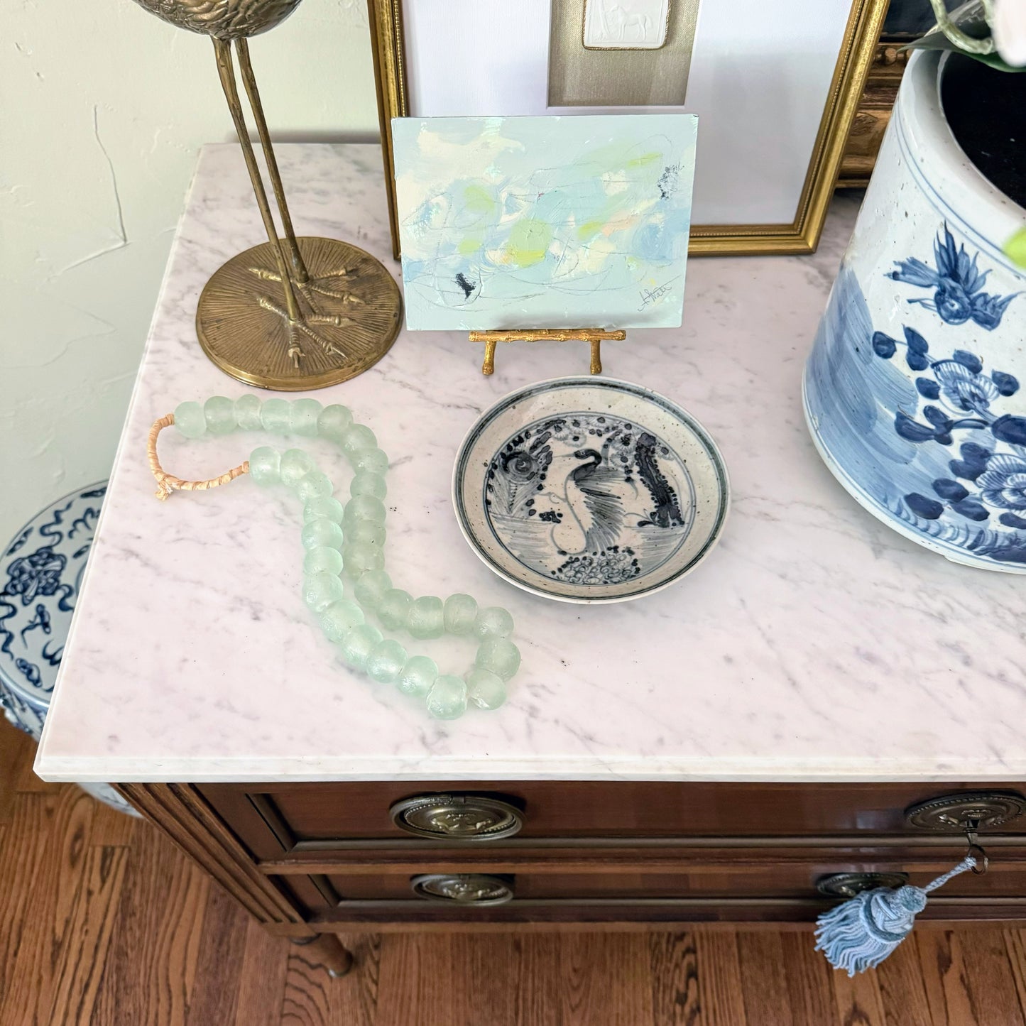 Crane Blue & White Dish