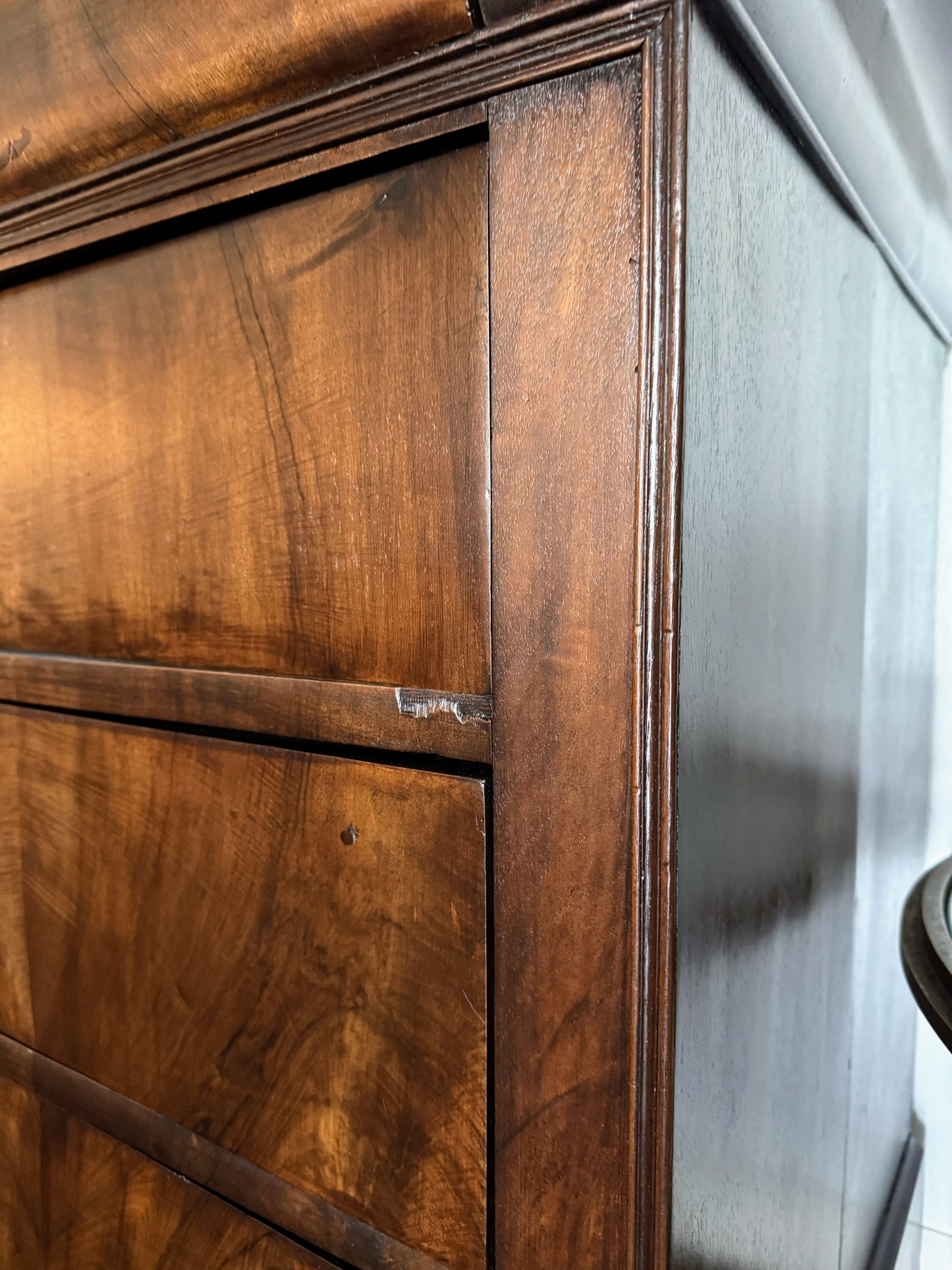 French Louis Philippe Burled Walnut Commode