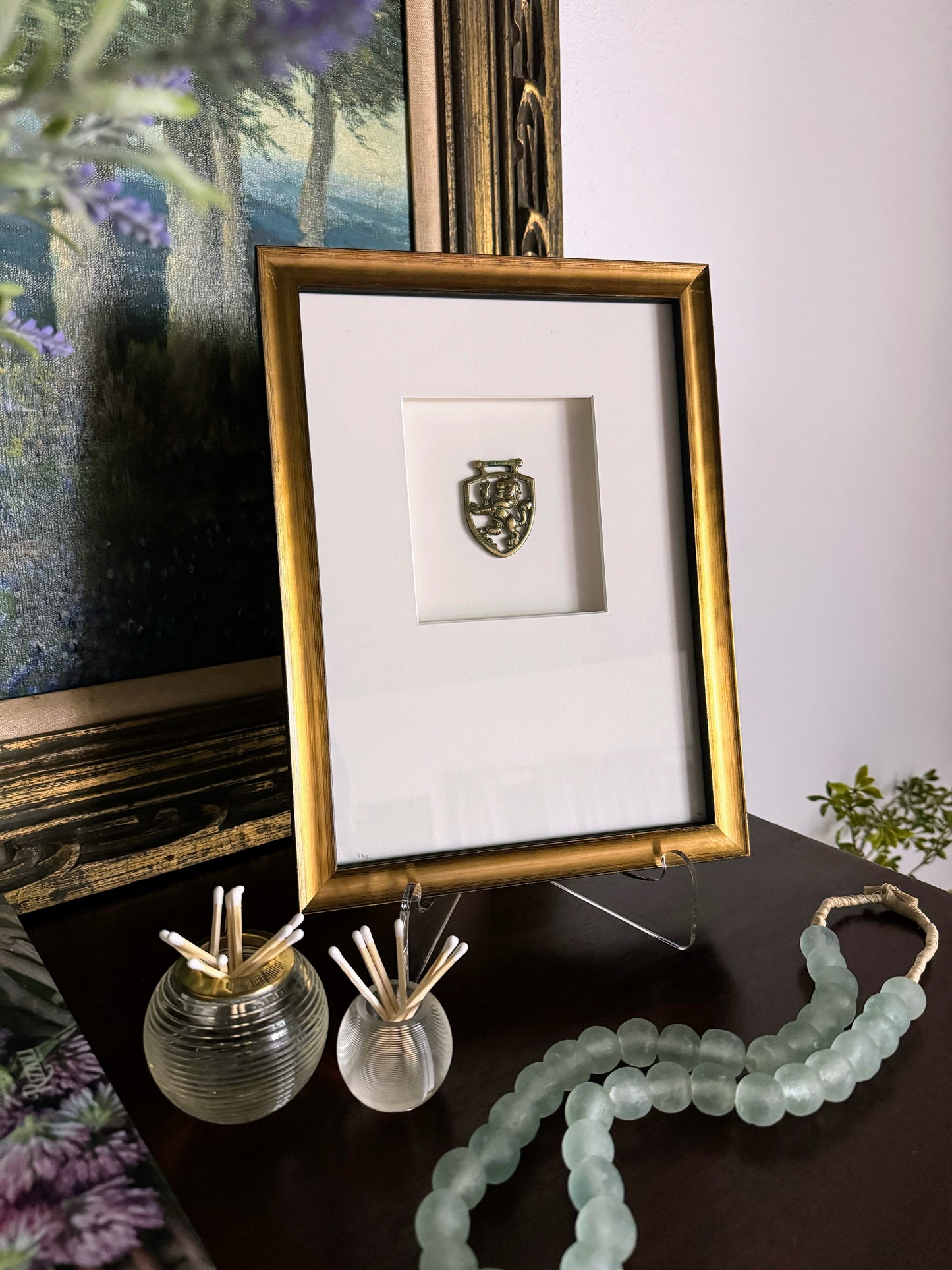 Framed English Horse Brasses
