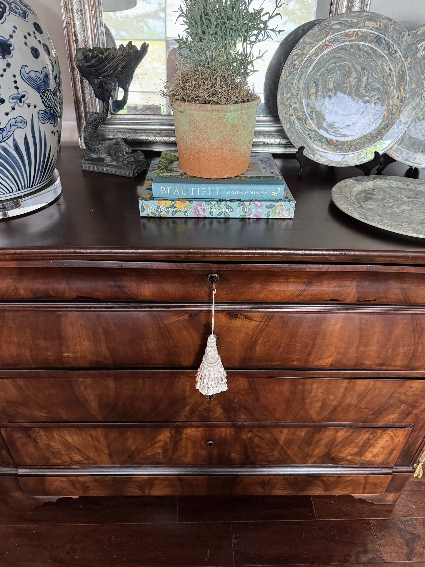 French Louis Philippe Burled Walnut Commode