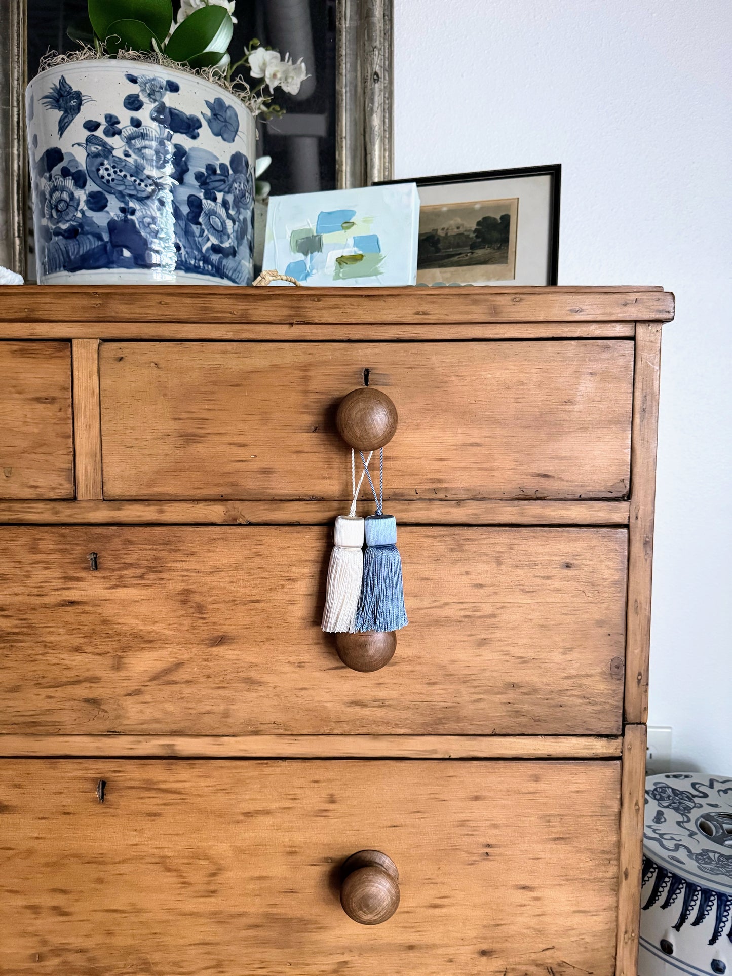 English Pine Chest with Tulip Feet