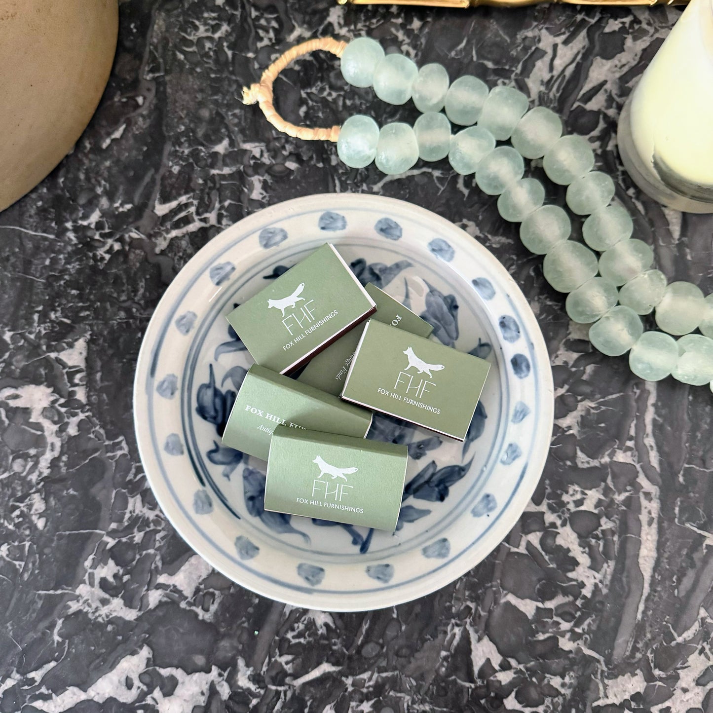 Rose Blue & White Dish