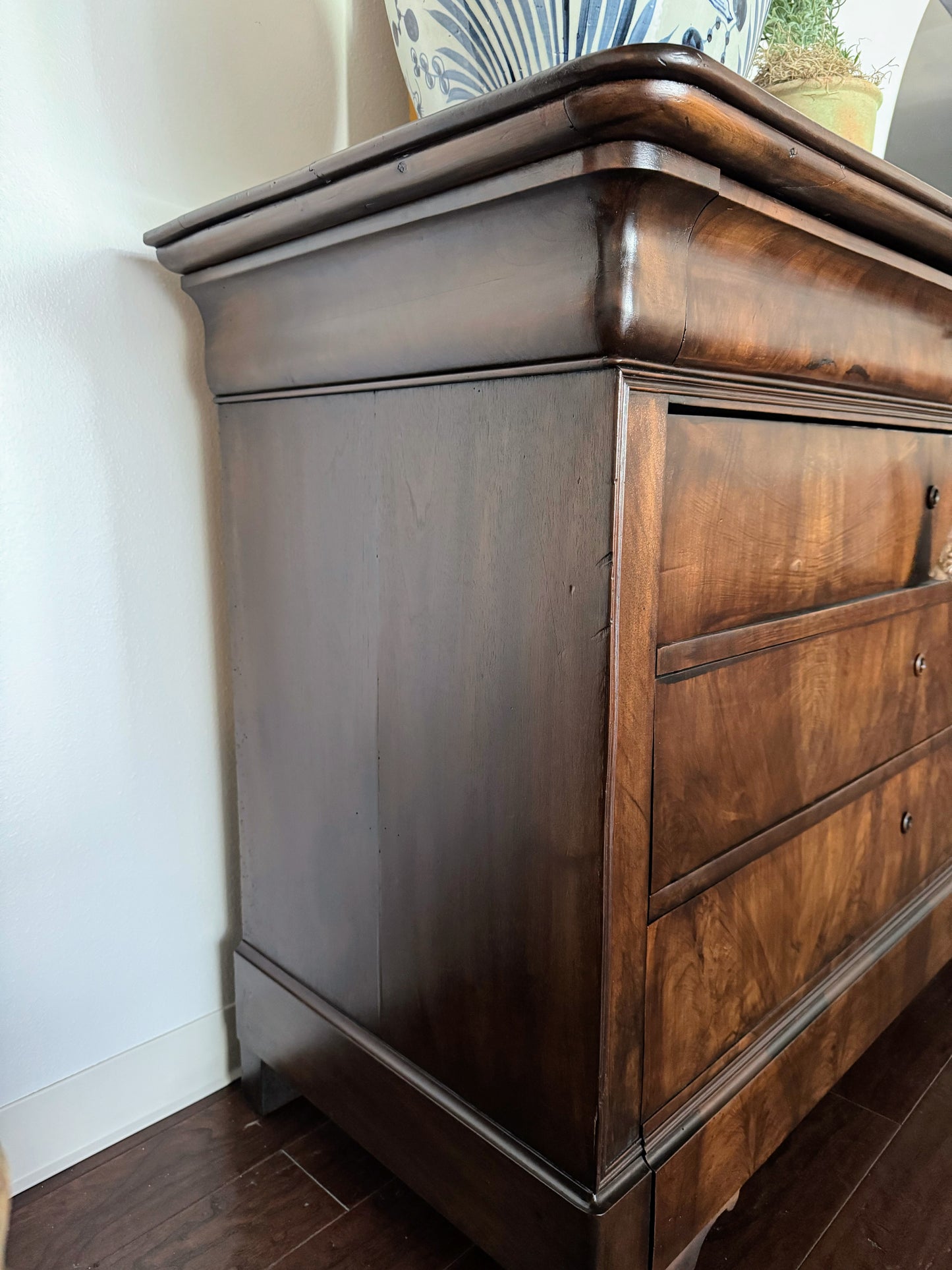 French Louis Philippe Burled Walnut Commode