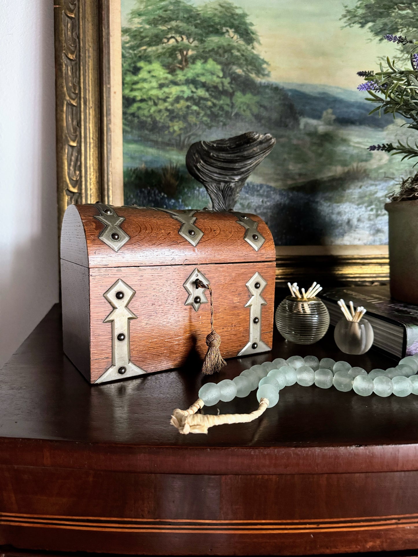 Wood Box with Brass