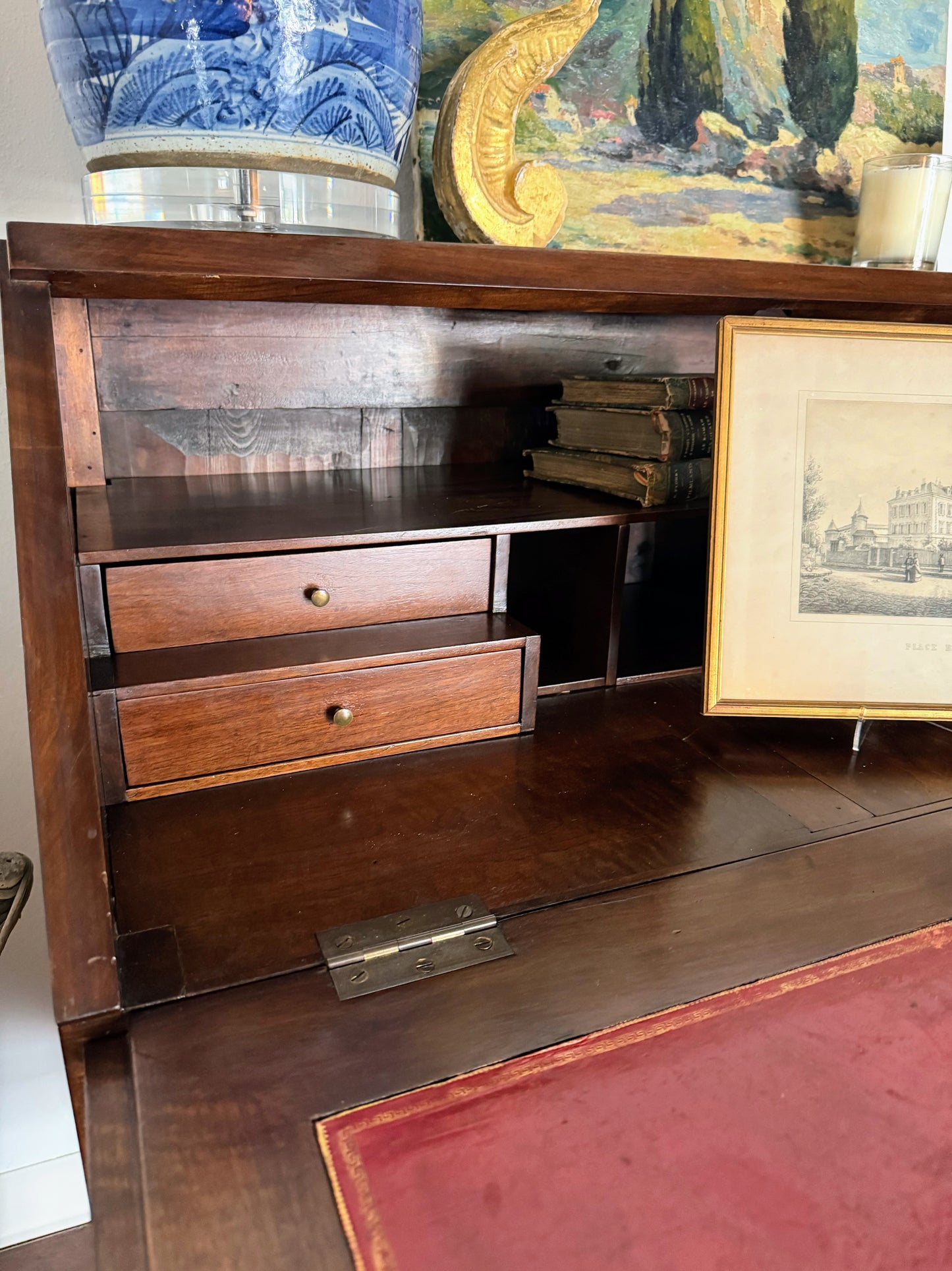 French Louis XVI Style Drop Front Secretary