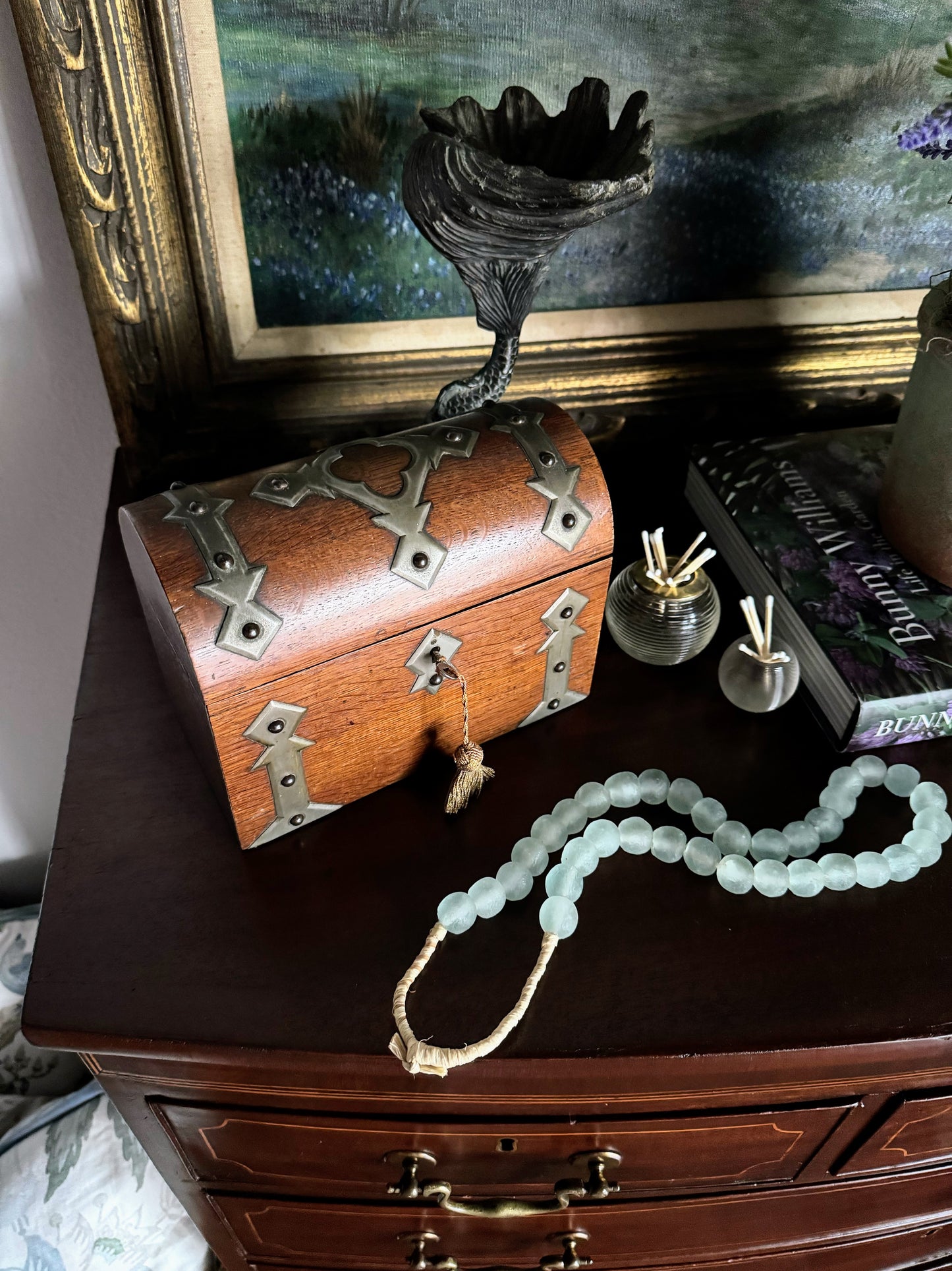 Wood Box with Brass