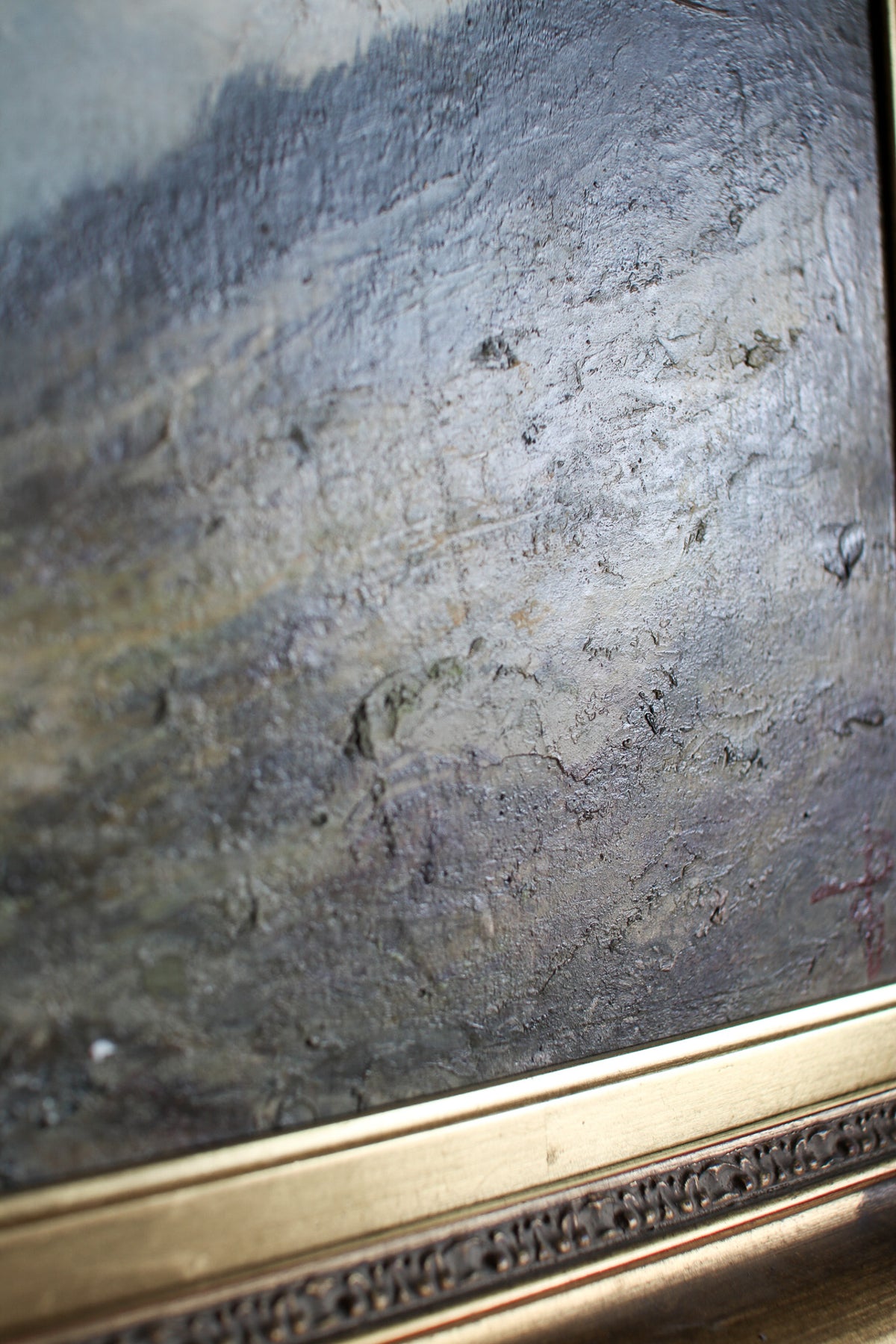 Italian Framed River Painting