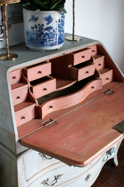 Antique Swedish Drop Front Secretary