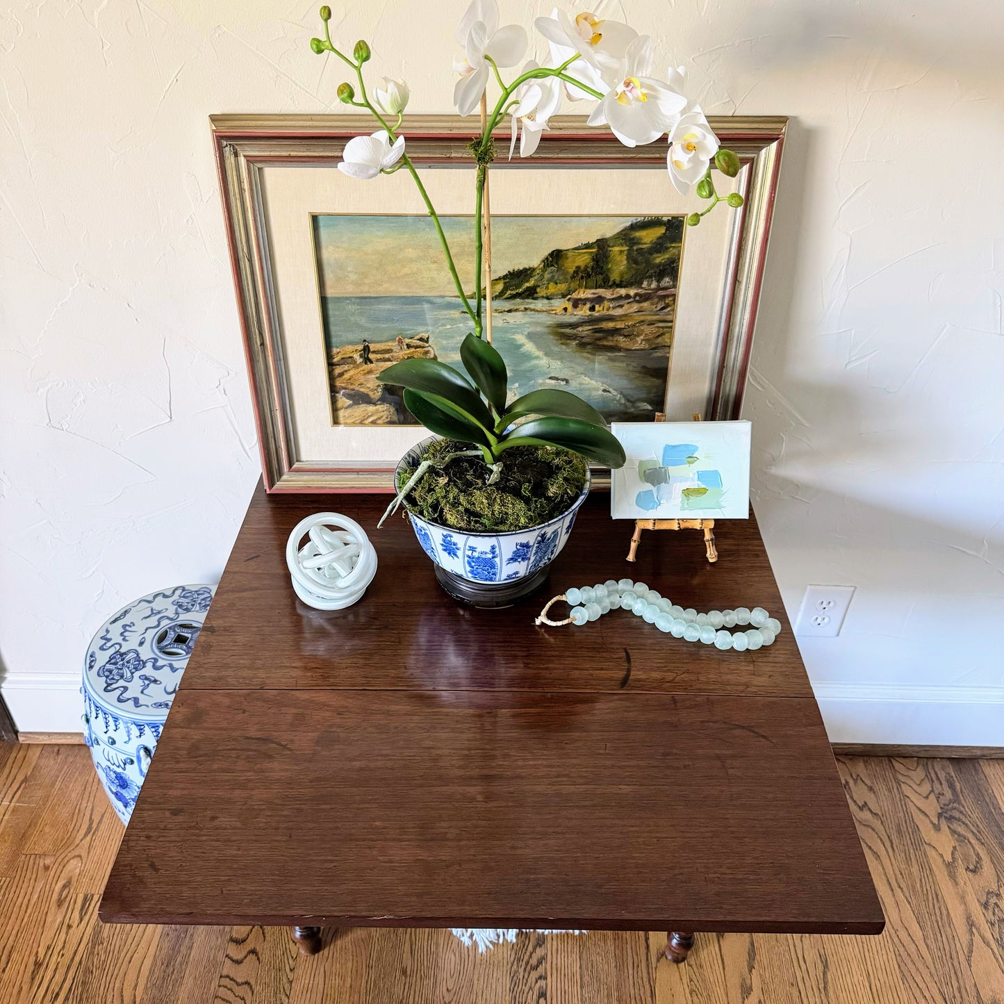 English Mahogany Oak Drop Leaf Table