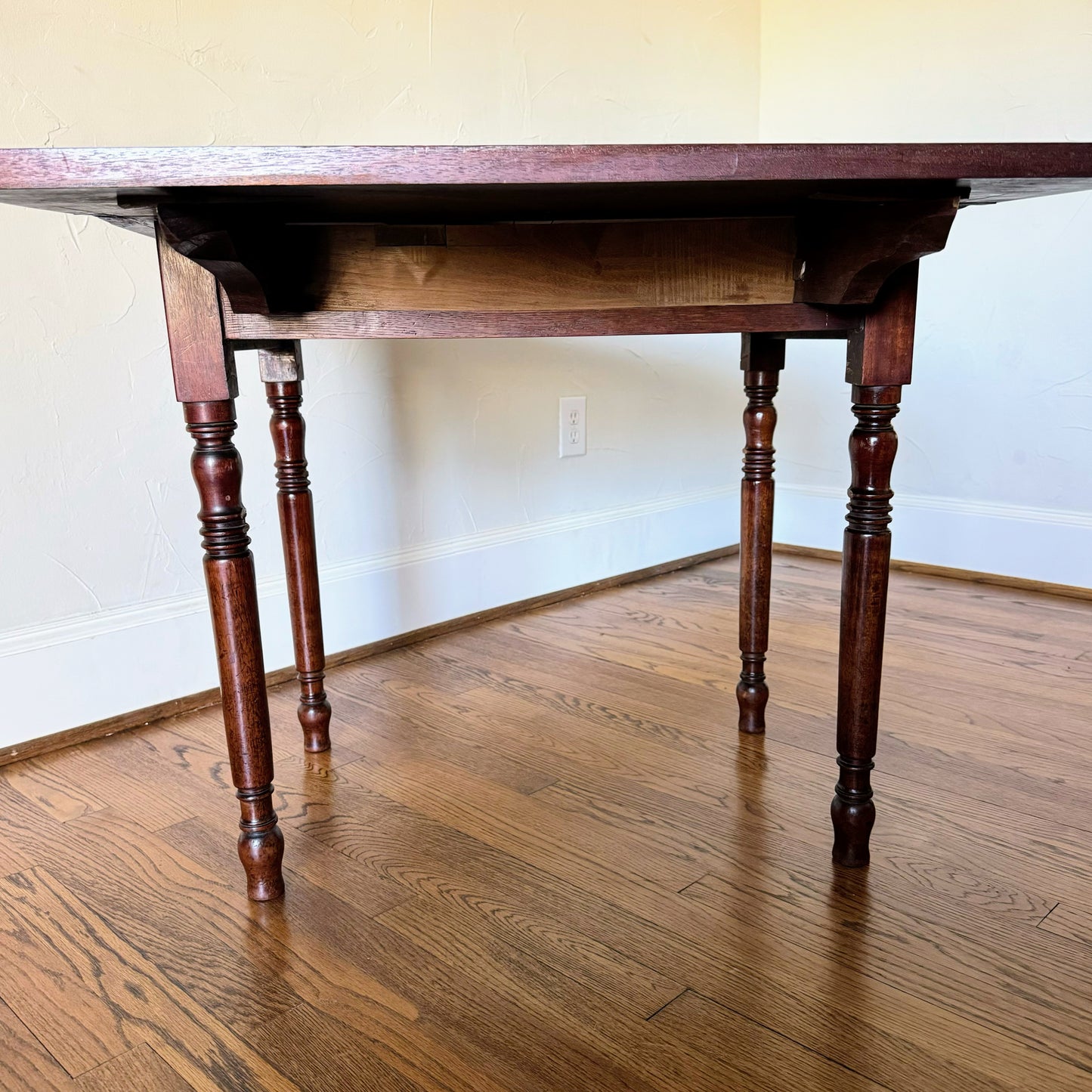 English Mahogany Oak Drop Leaf Table