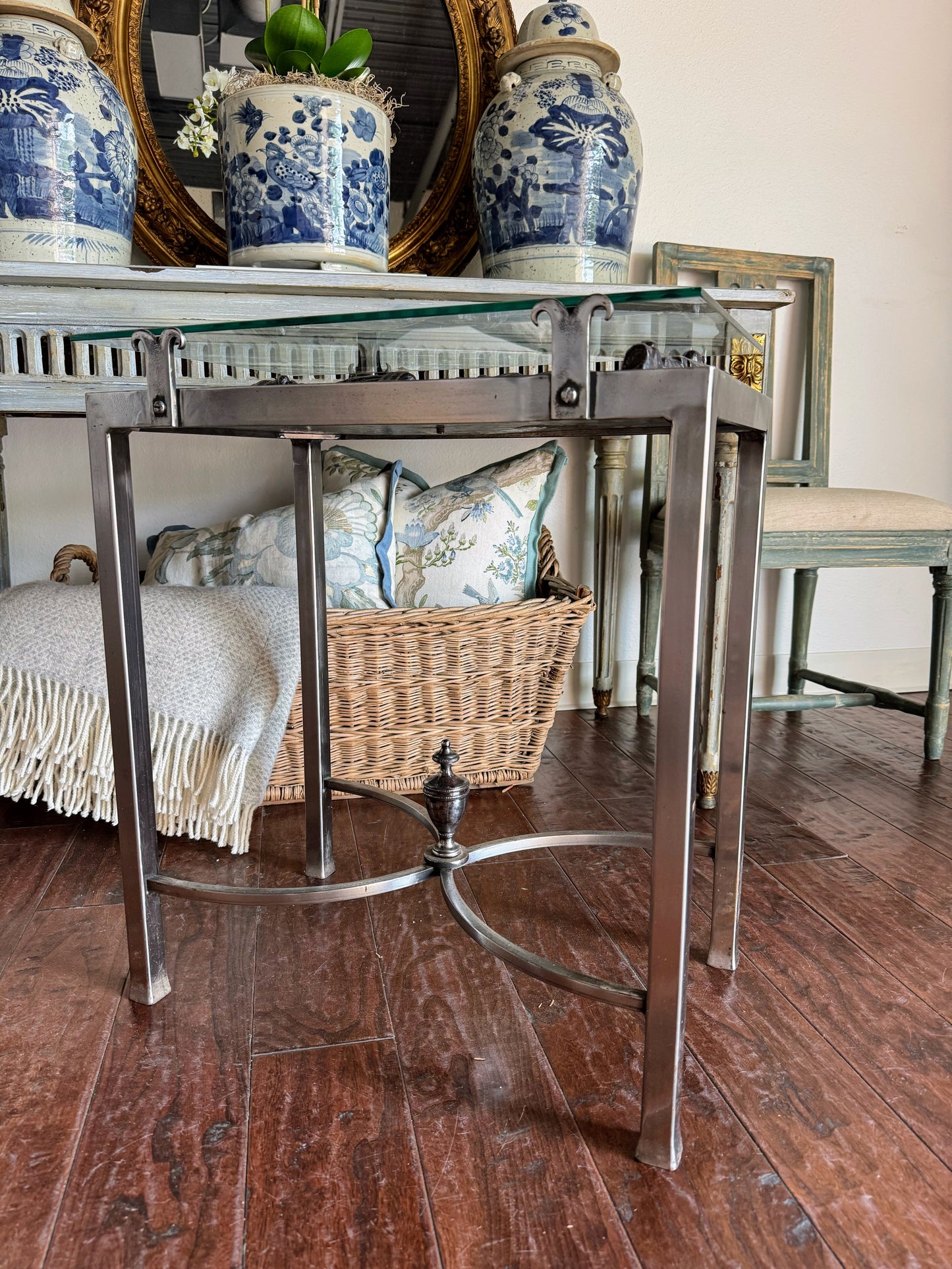 Custom French Soldier Side Table