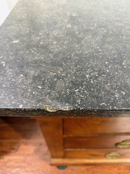 French Louis Philippe Commode with Black Marble
