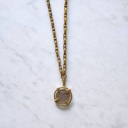 Coin Necklace: Queen Elizabeth II Gold & Silver