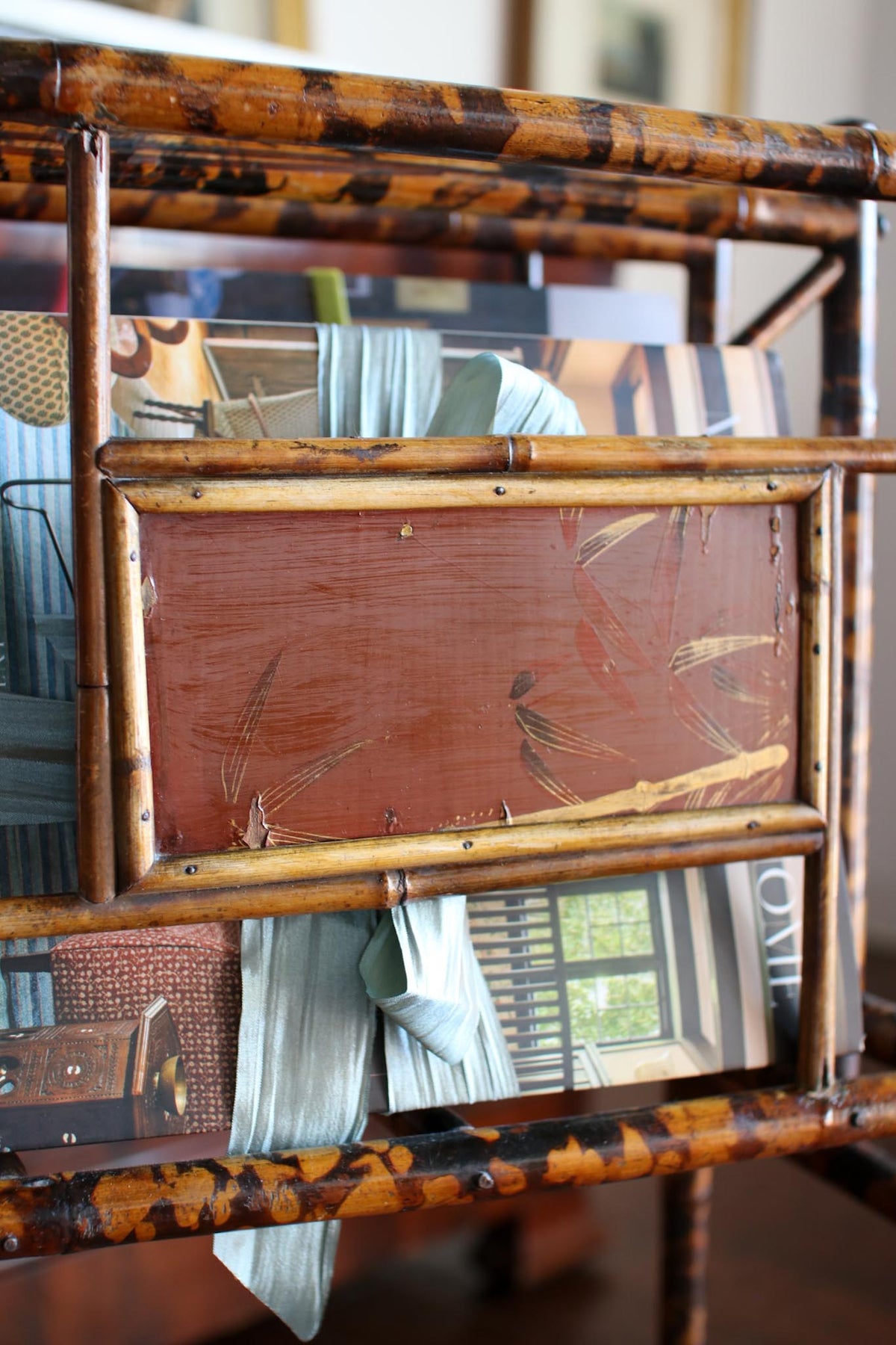 Bamboo Magazine & Record Stand