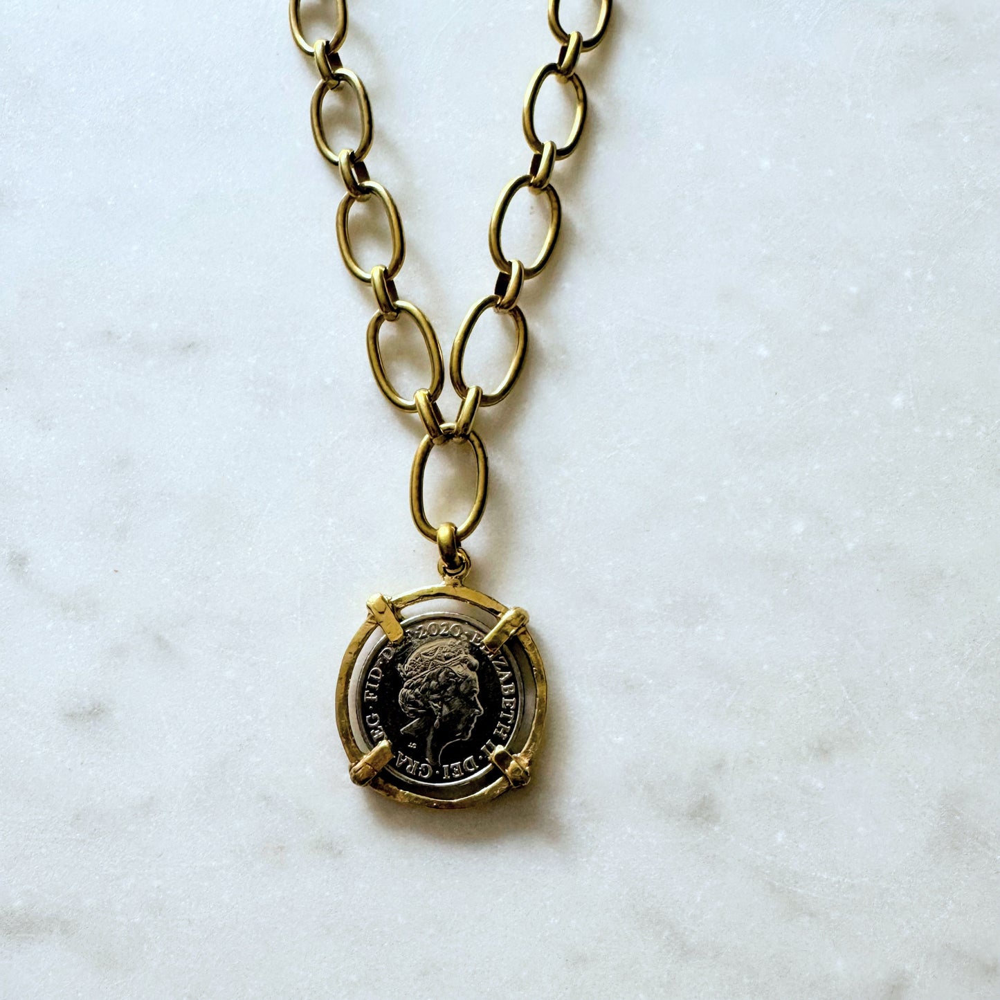 Coin Necklace: Queen Elizabeth II