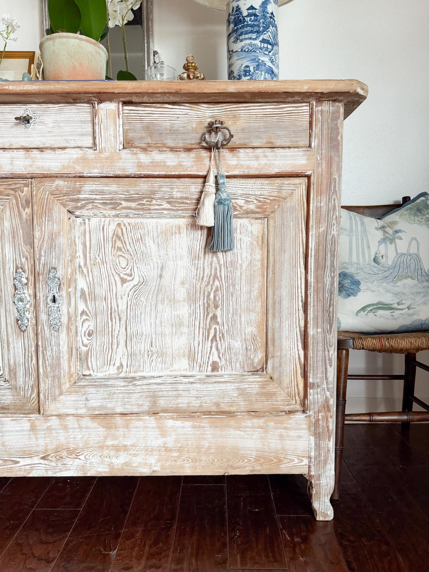 Bleached White Washed French Buffet
