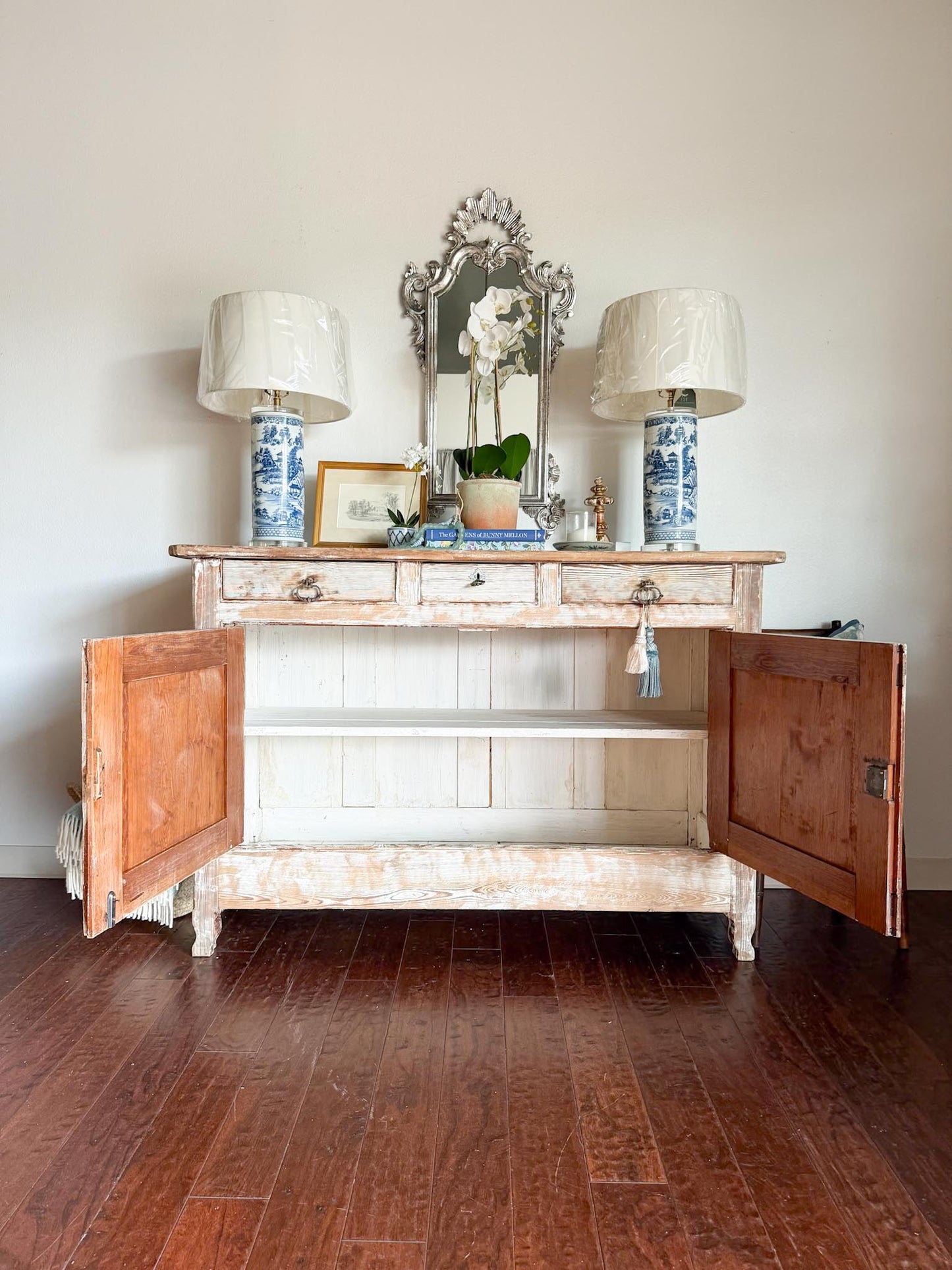 Bleached White Washed French Buffet
