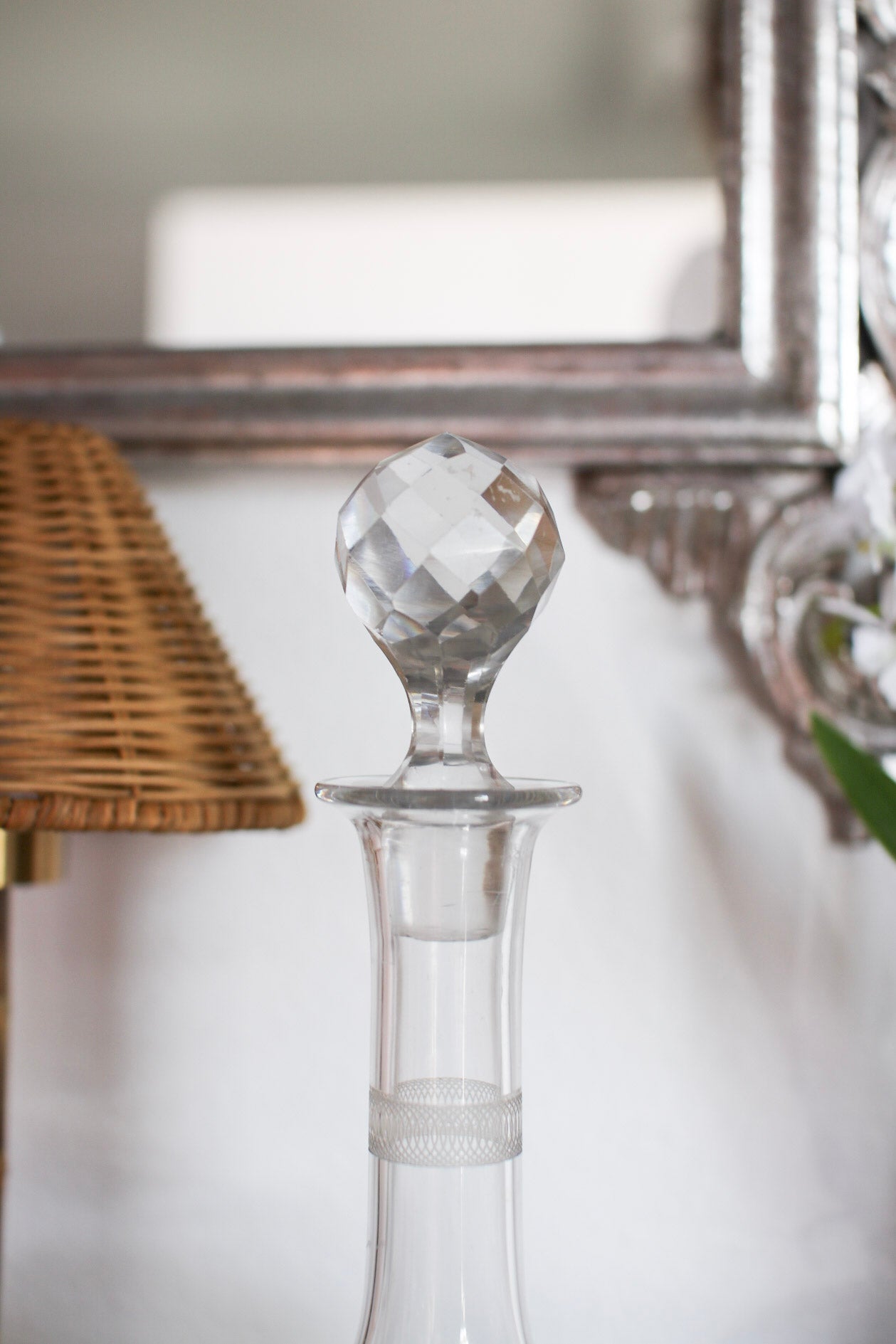 French Etched Glass Decanter