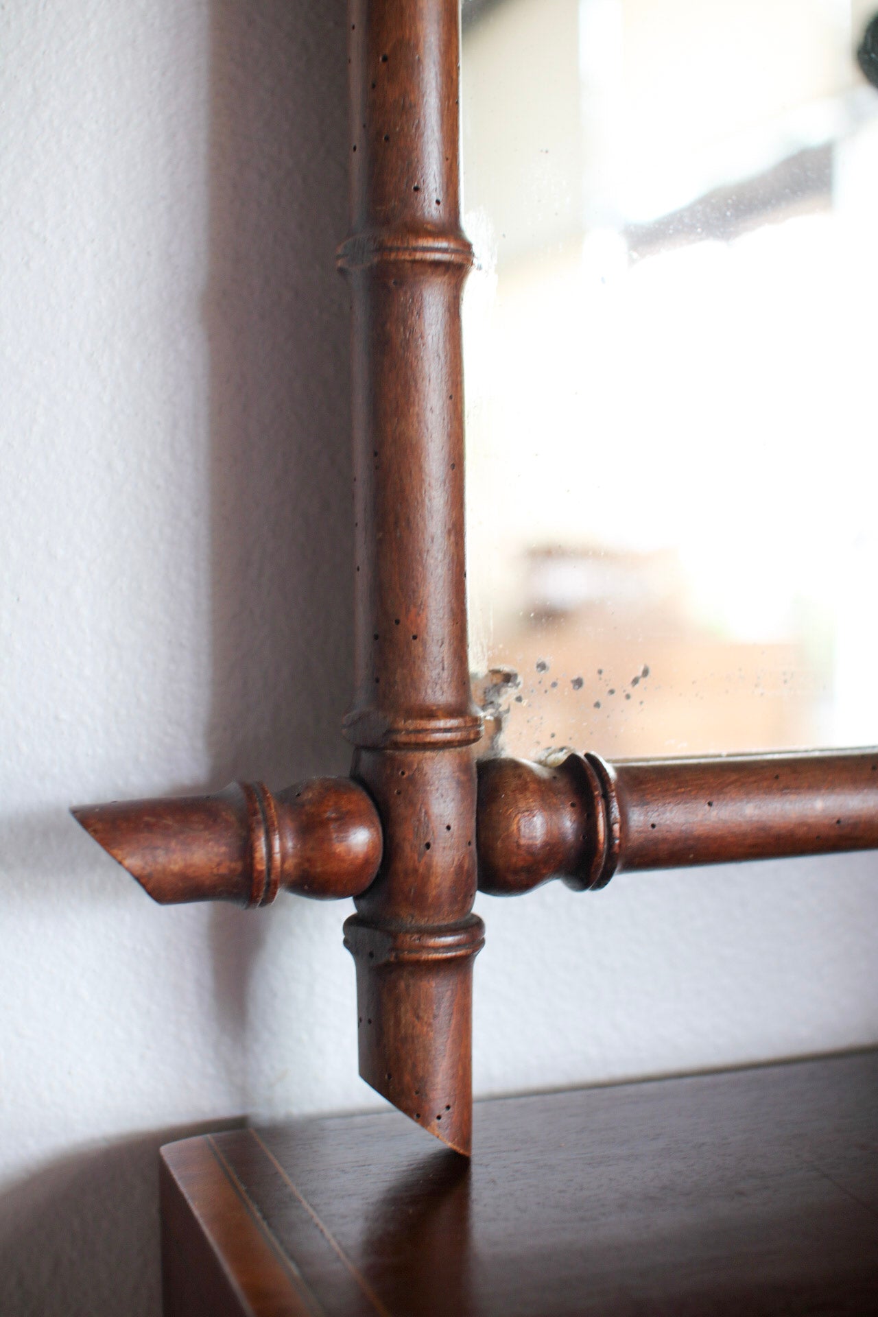 French Faux Bamboo Mirror