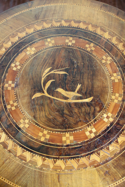 Round Italian Table with Inlay