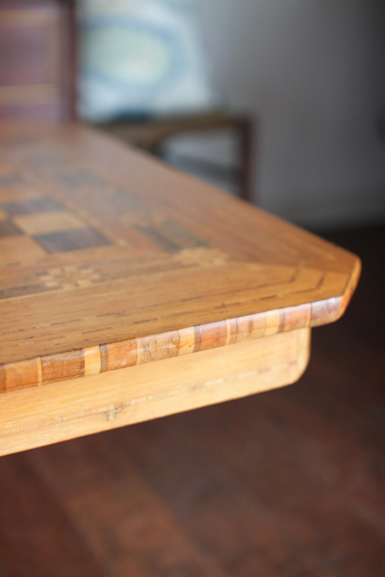 Italian Chess Inlay Table