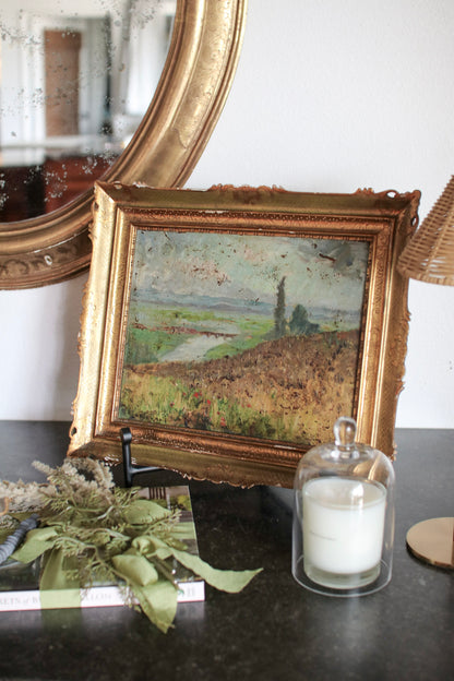 Framed Italian Wildflower Painting