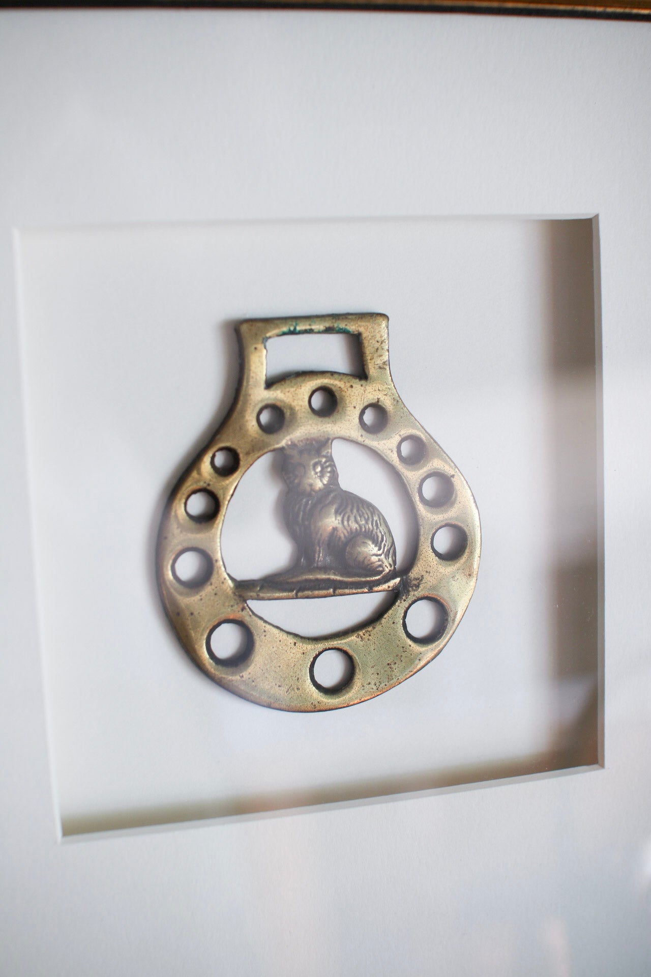 Framed English Horse Brass
