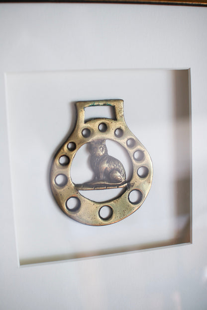 Framed English Horse Brass