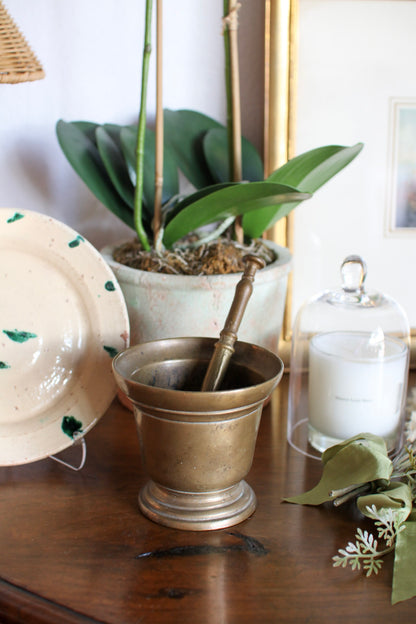 Italian Brass Mortar & Pestle