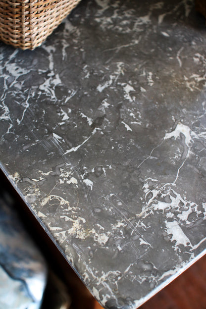French Louis Philippe Grey Marble Top Commode